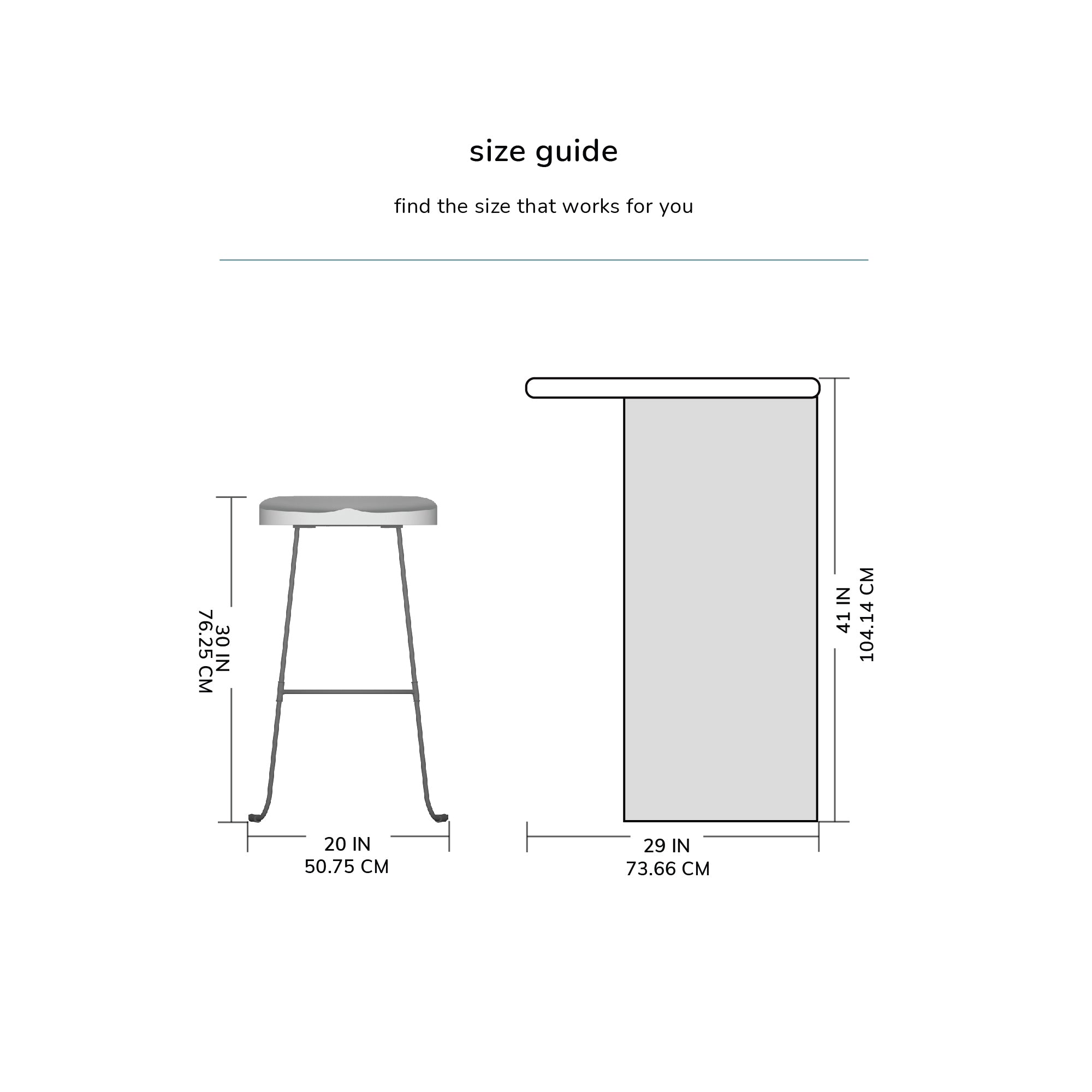 Rombass Solid Wood Bar Stool - Natural Top