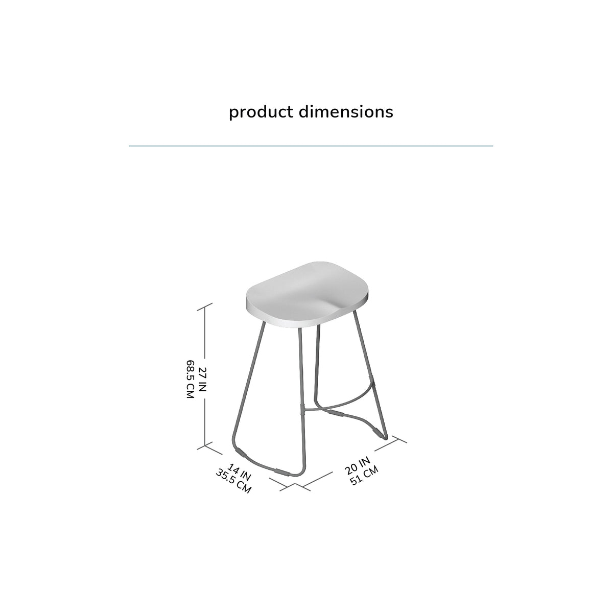 Lara Saddle Seat Counter Stools Set of 2 - Natural
