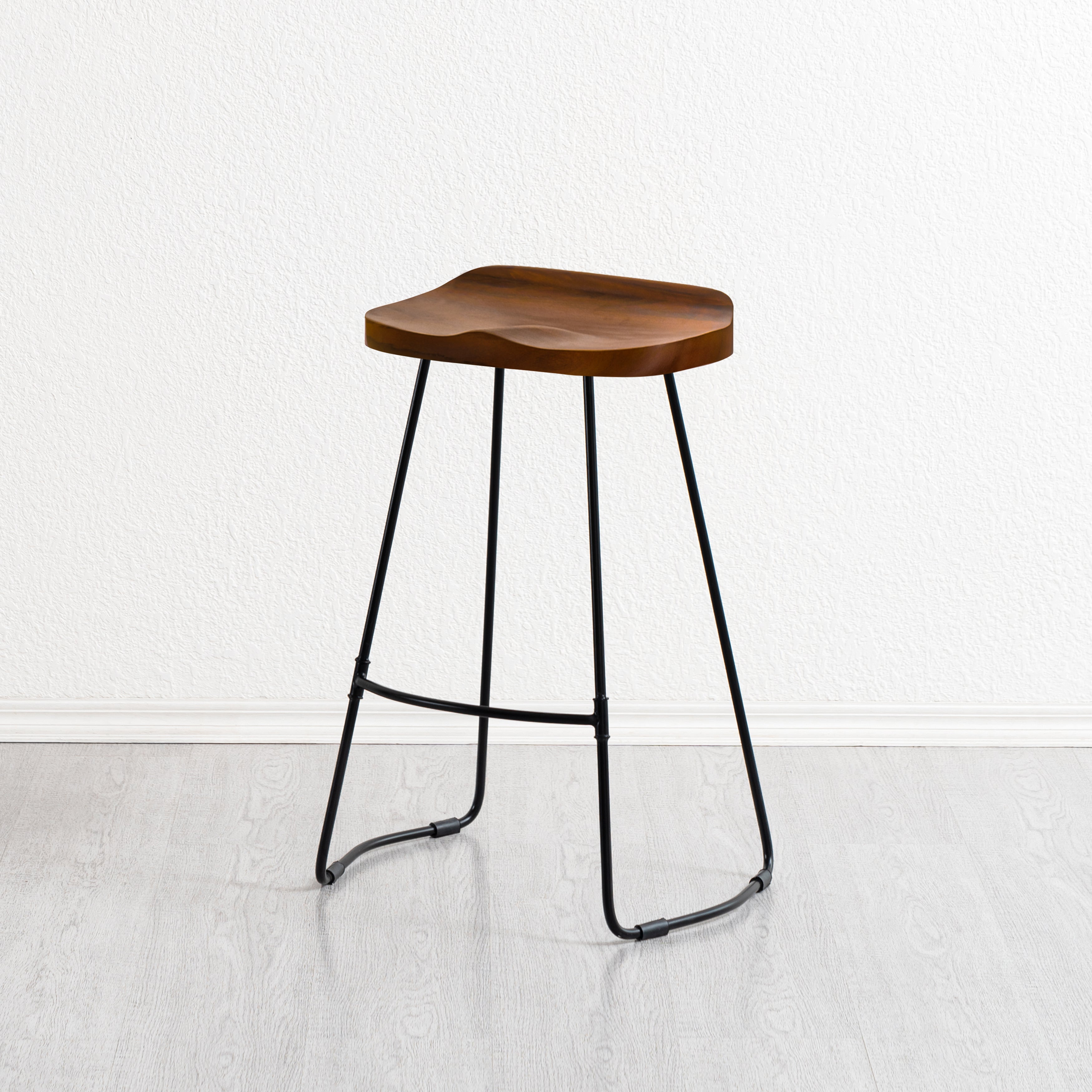 Rombass Solid Wood Counter Stool - Walnut Top