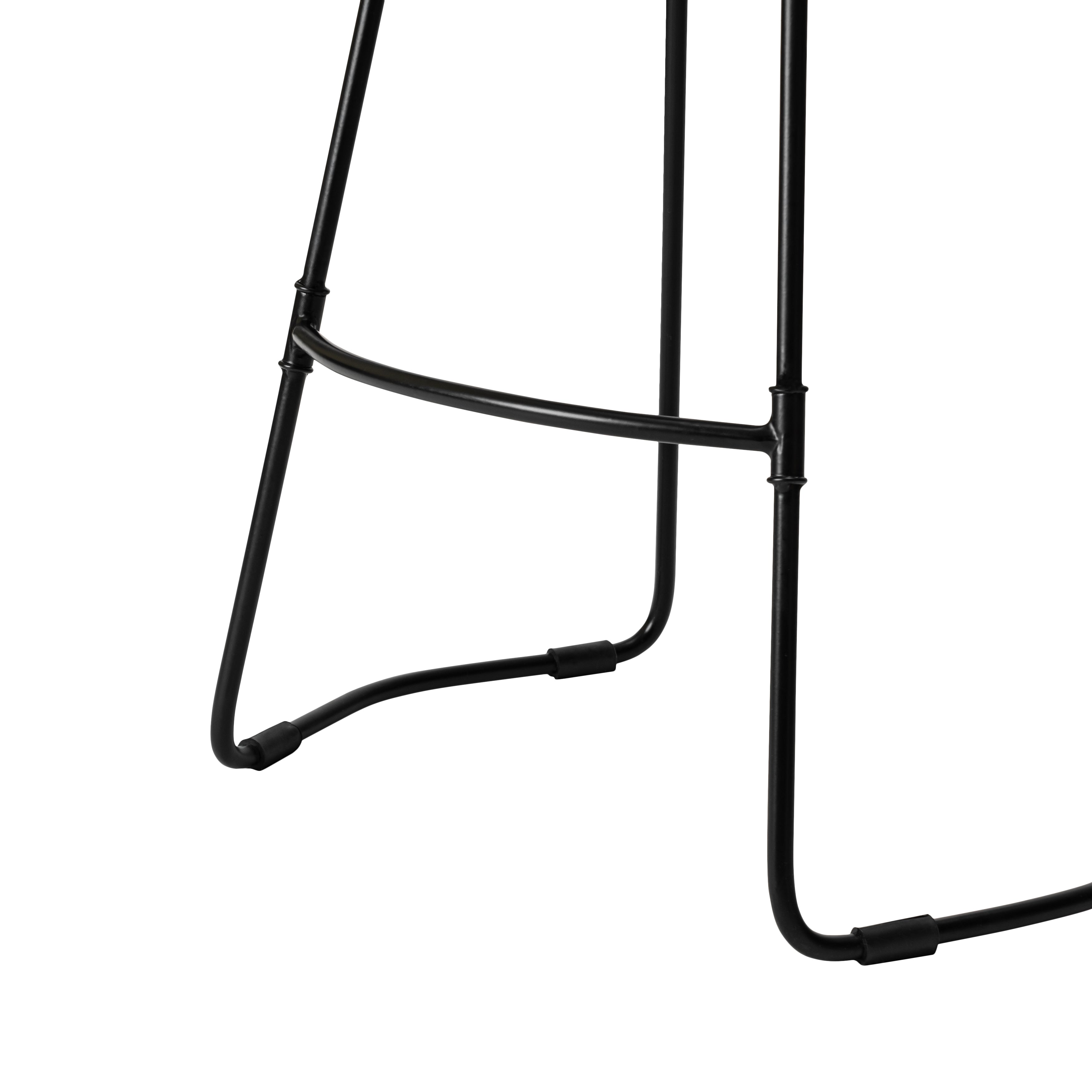 Rombass Solid Wood Counter Stool - Black Top