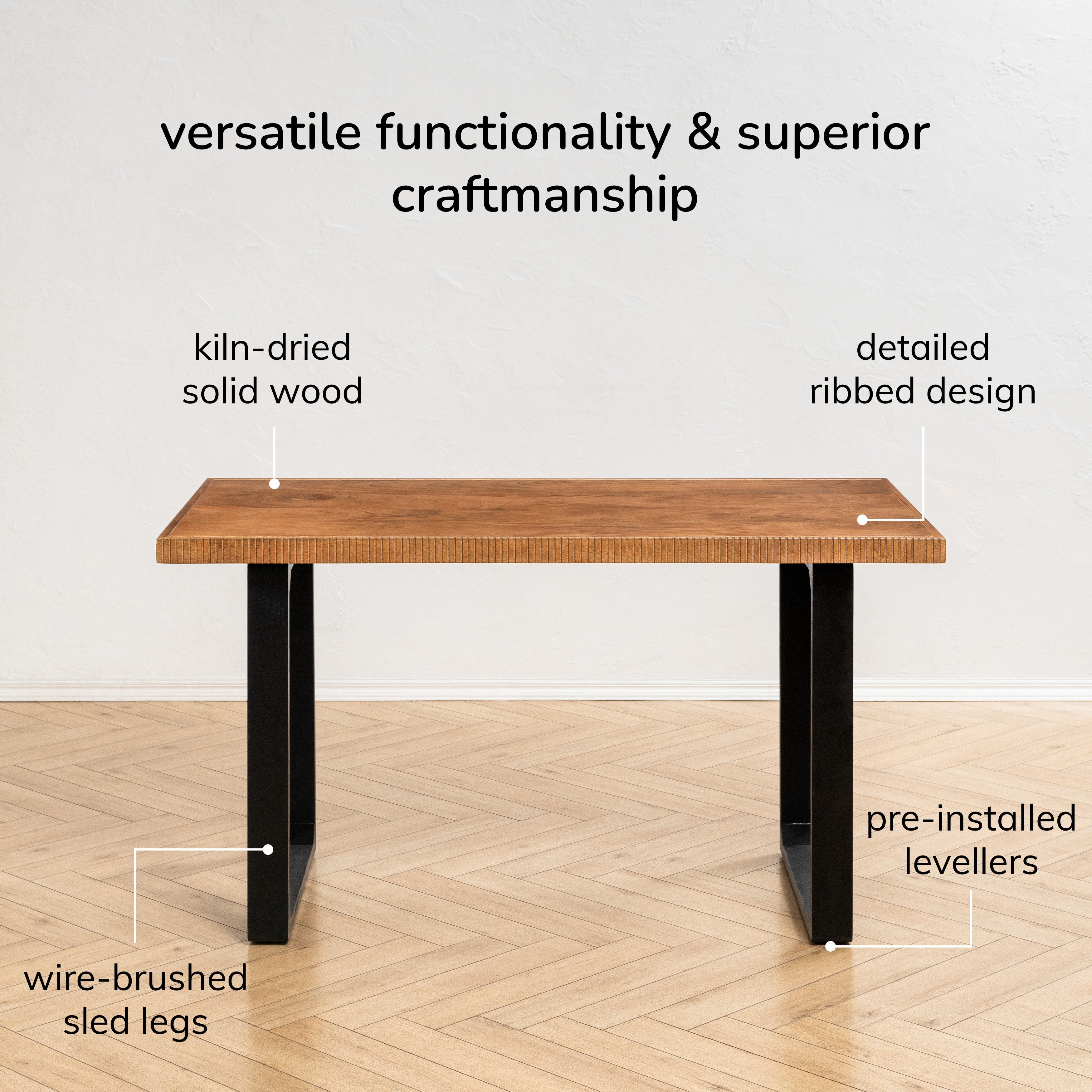 Ancona Desk -  Mid Tone Honey