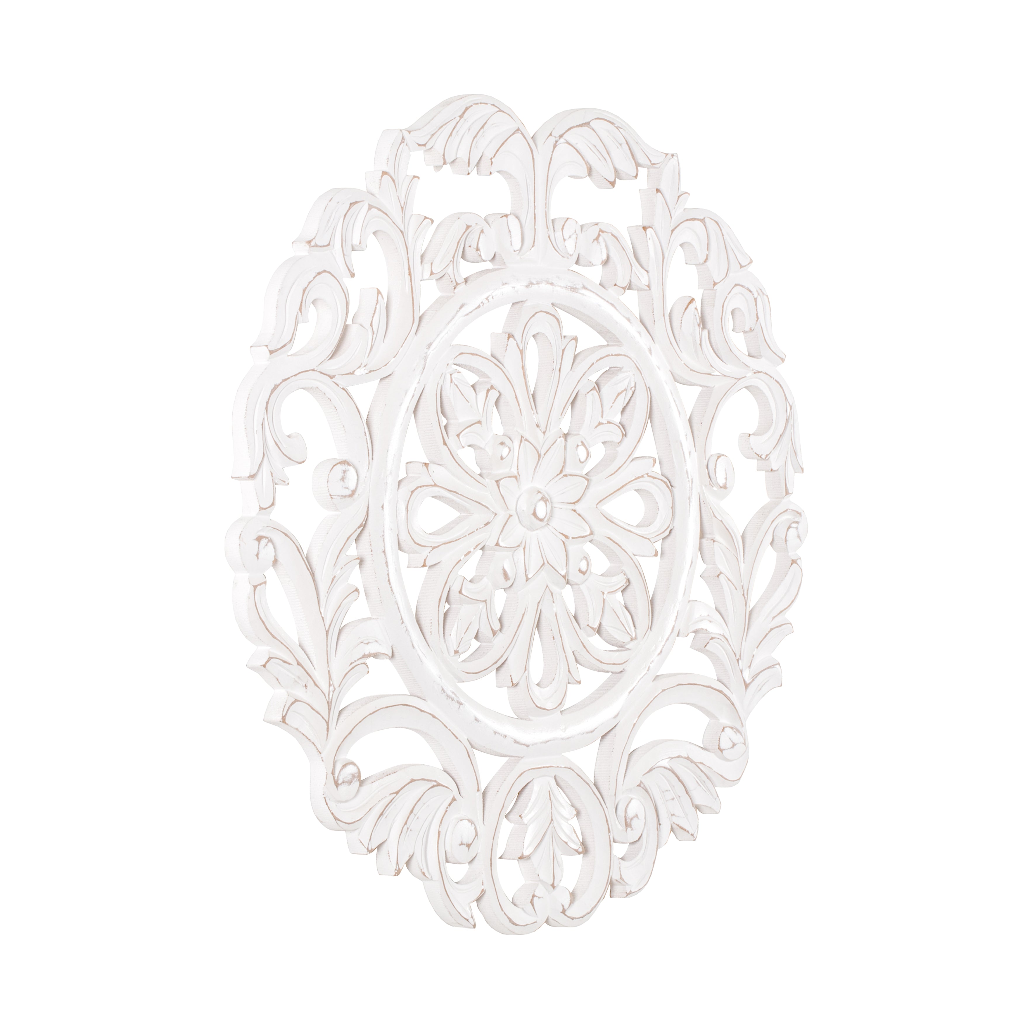 Lassi Medallion Hand Carved - White