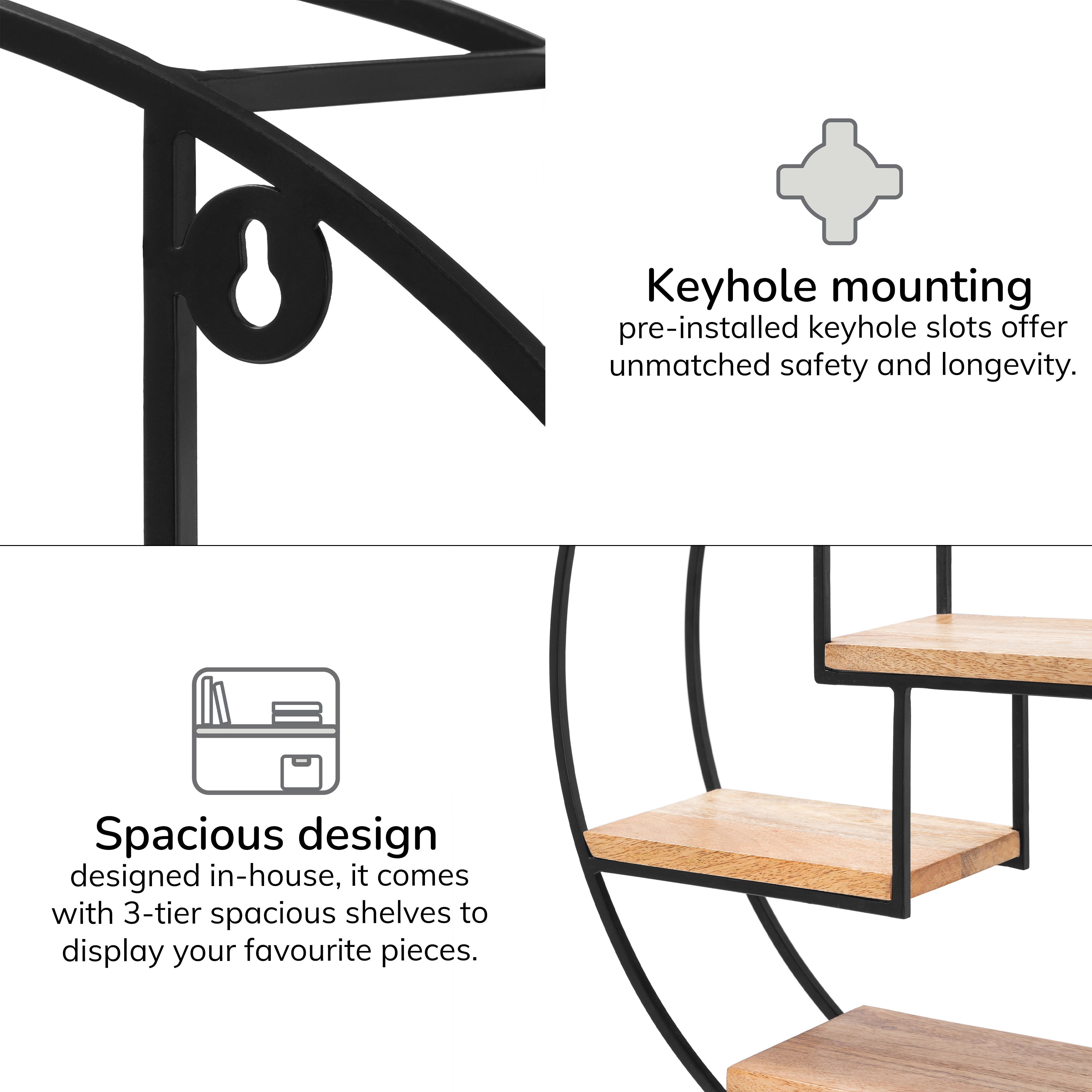 Marly Wall Shelf - Black