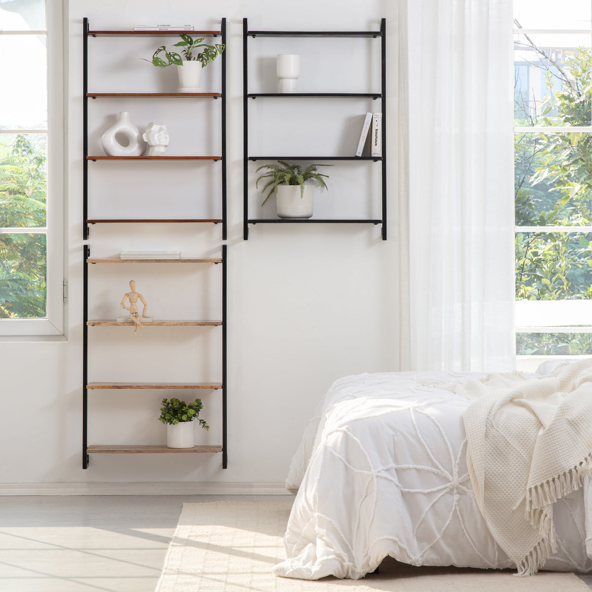 Phantom Wall Mounted Shelf - Natural & Black