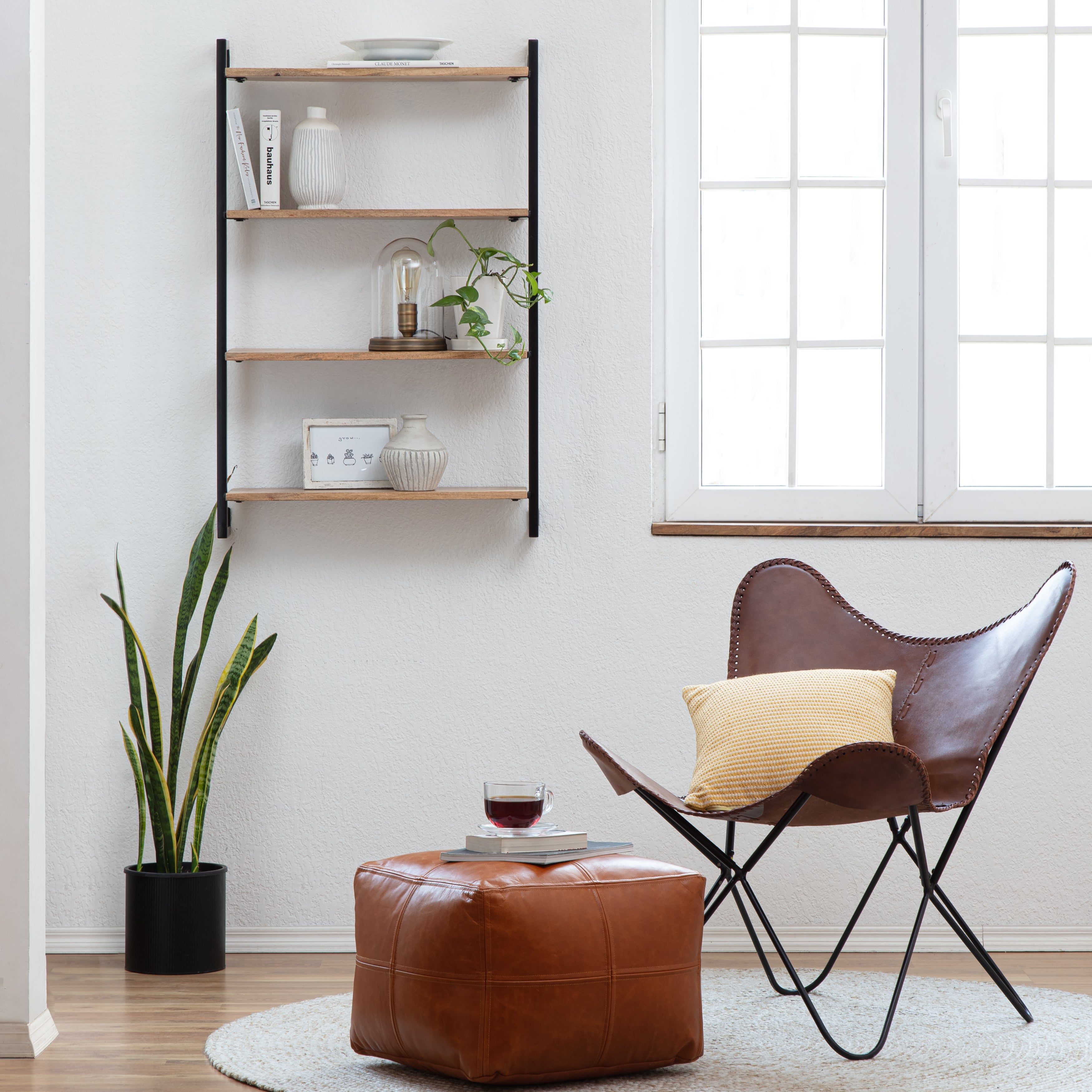 Phantom Wall Mounted Shelf - Natural & Black