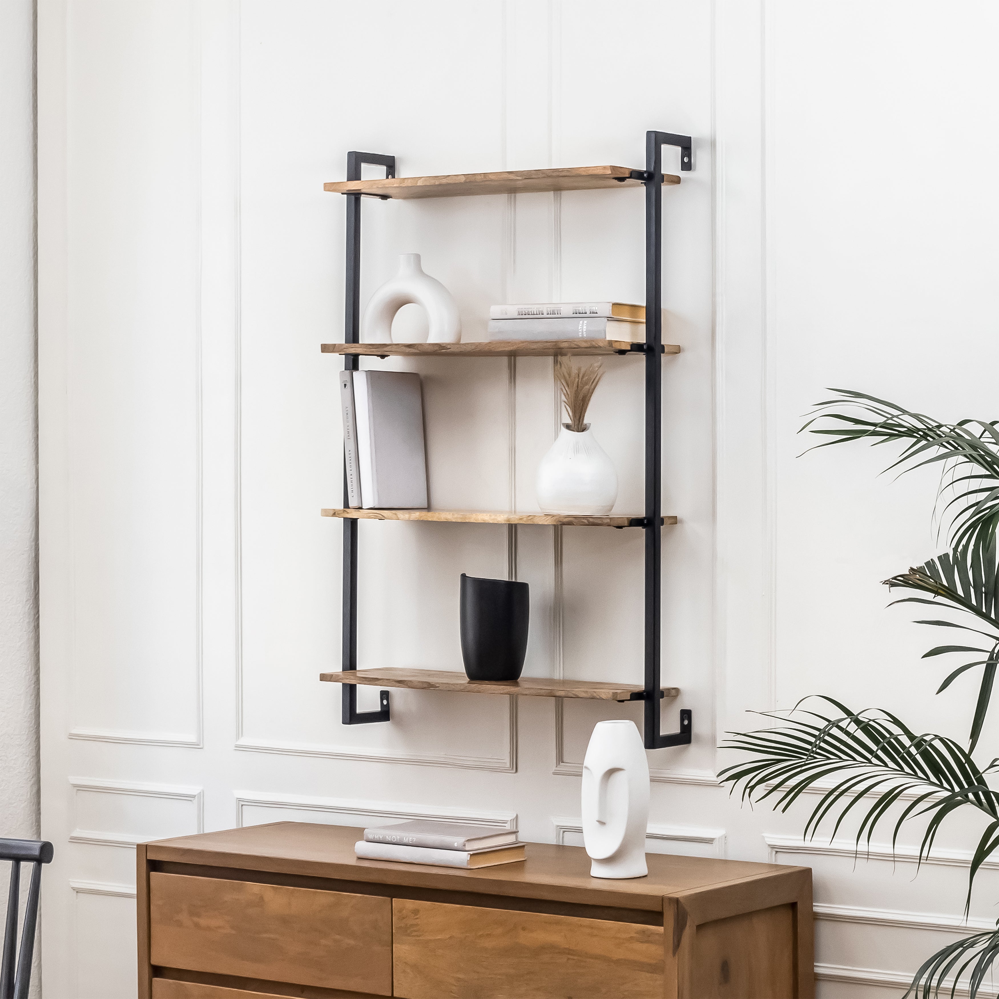 Phantom Wall Mounted Shelf - Natural & Black