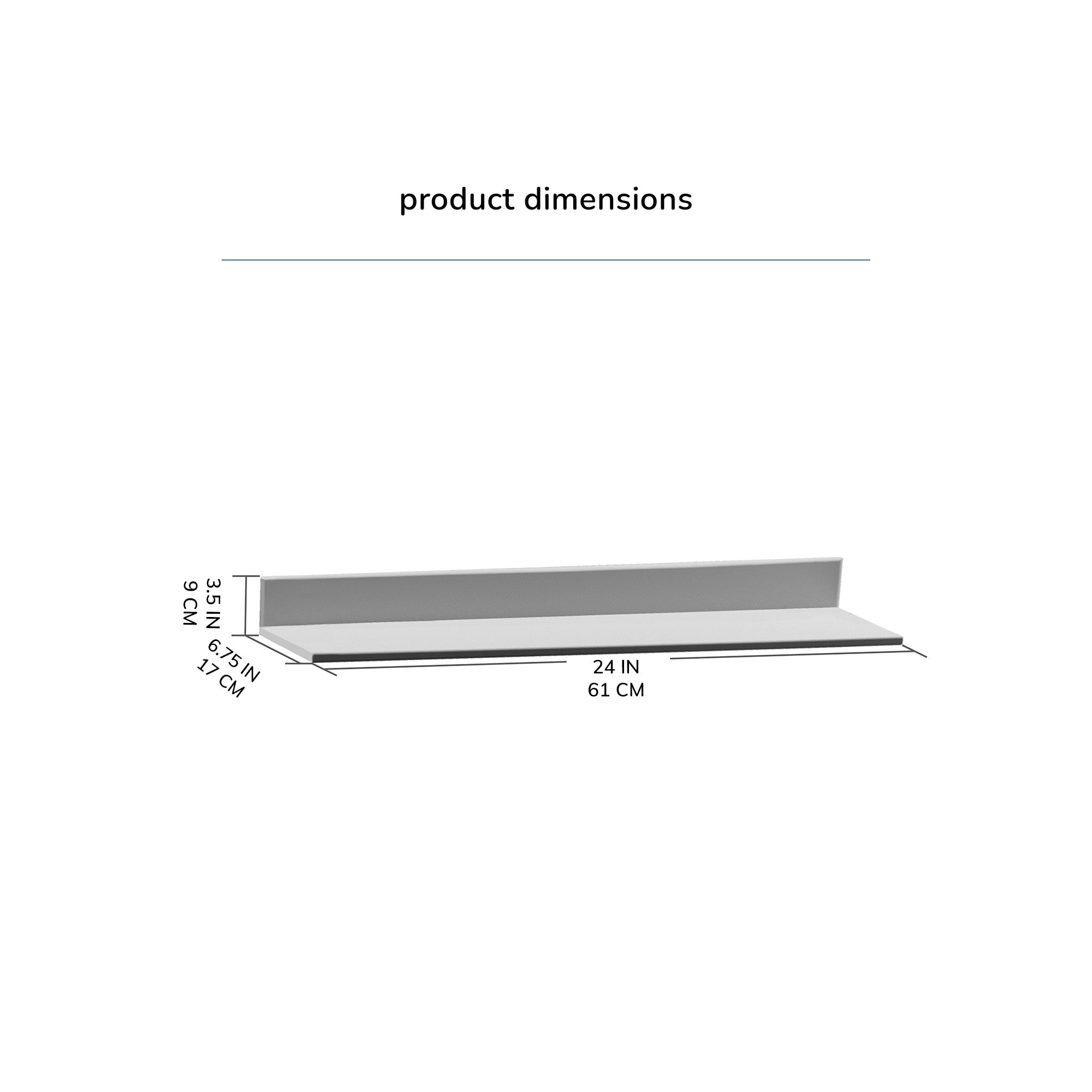 Yung Solid Wood Wall Mounted Black Shelves - Small