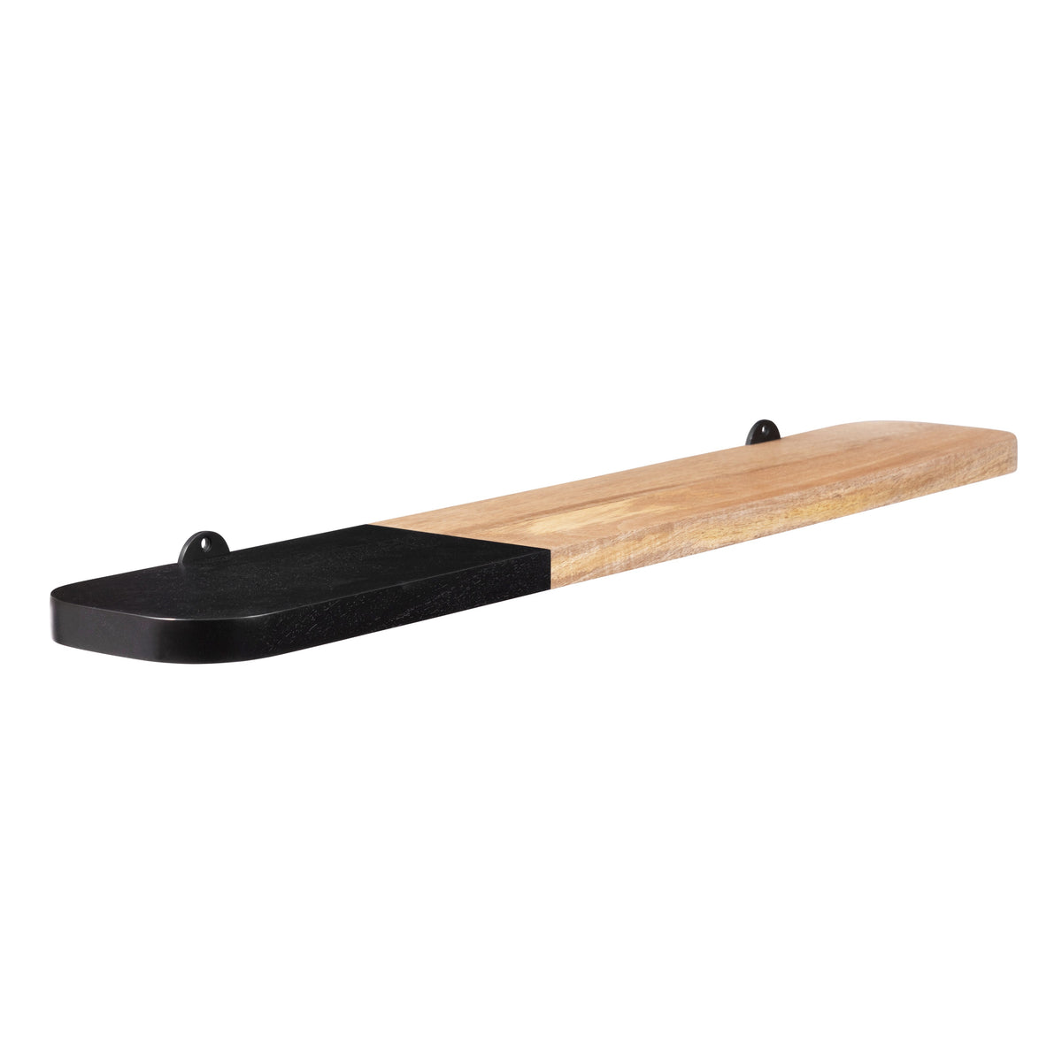 Norton Solid Wood Natural & Black Shelf - Large
