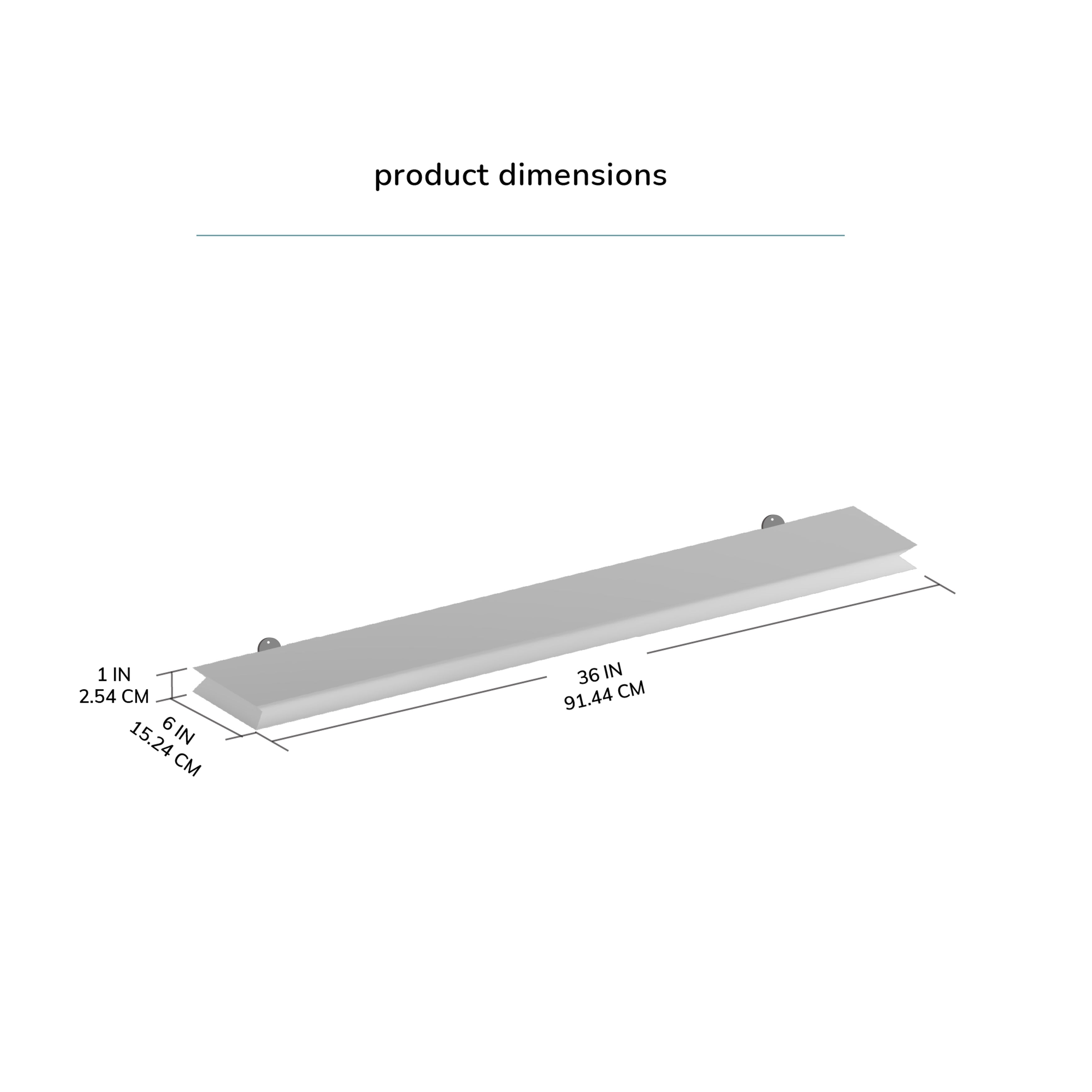 Hamish Solid Wood Walnut Wall Mounted Shelf - Large