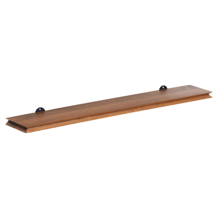 Hamish Solid Wood Walnut Wall Mounted Shelf - Large