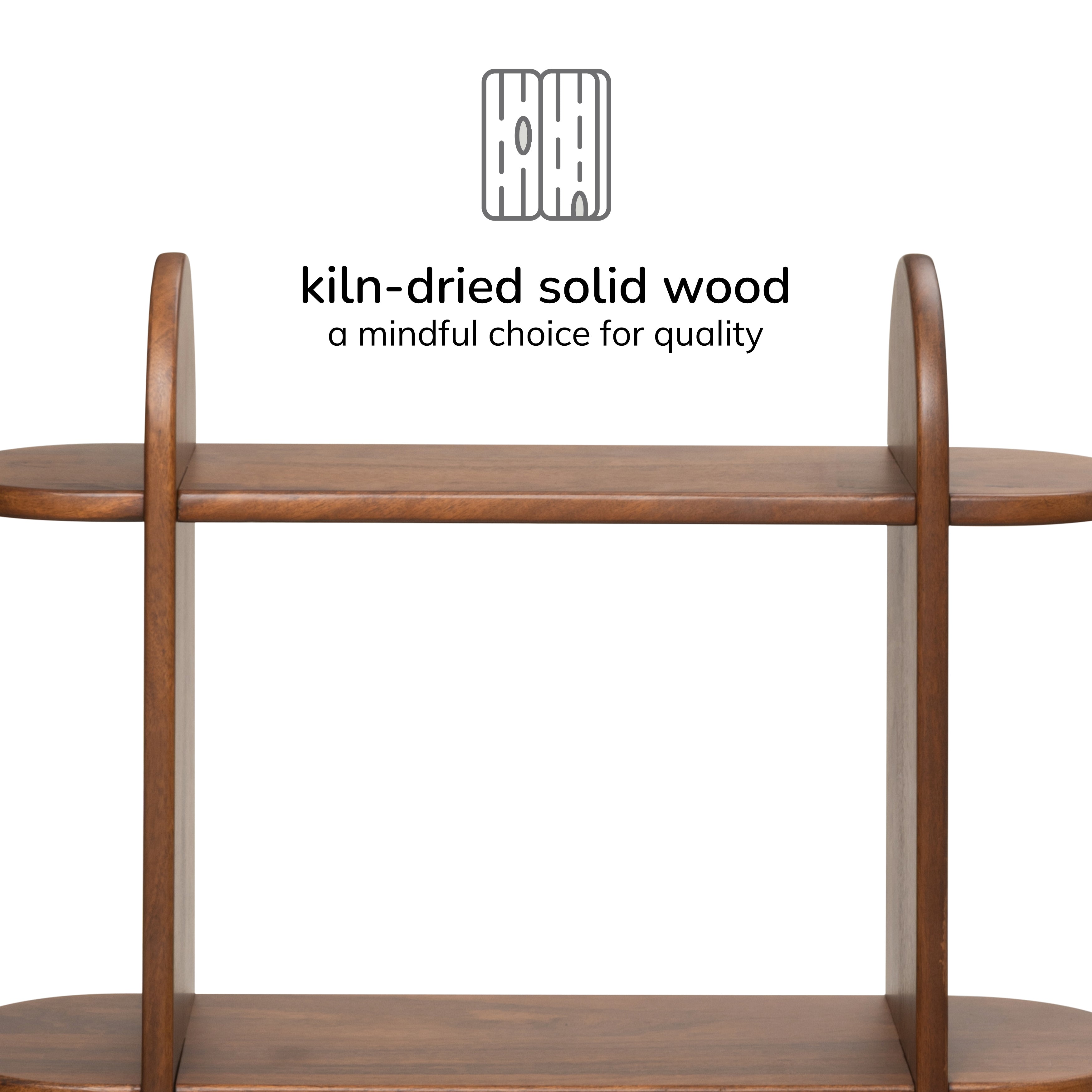 Montague Solid Wood Wall Mounted Shelf  - Walnut