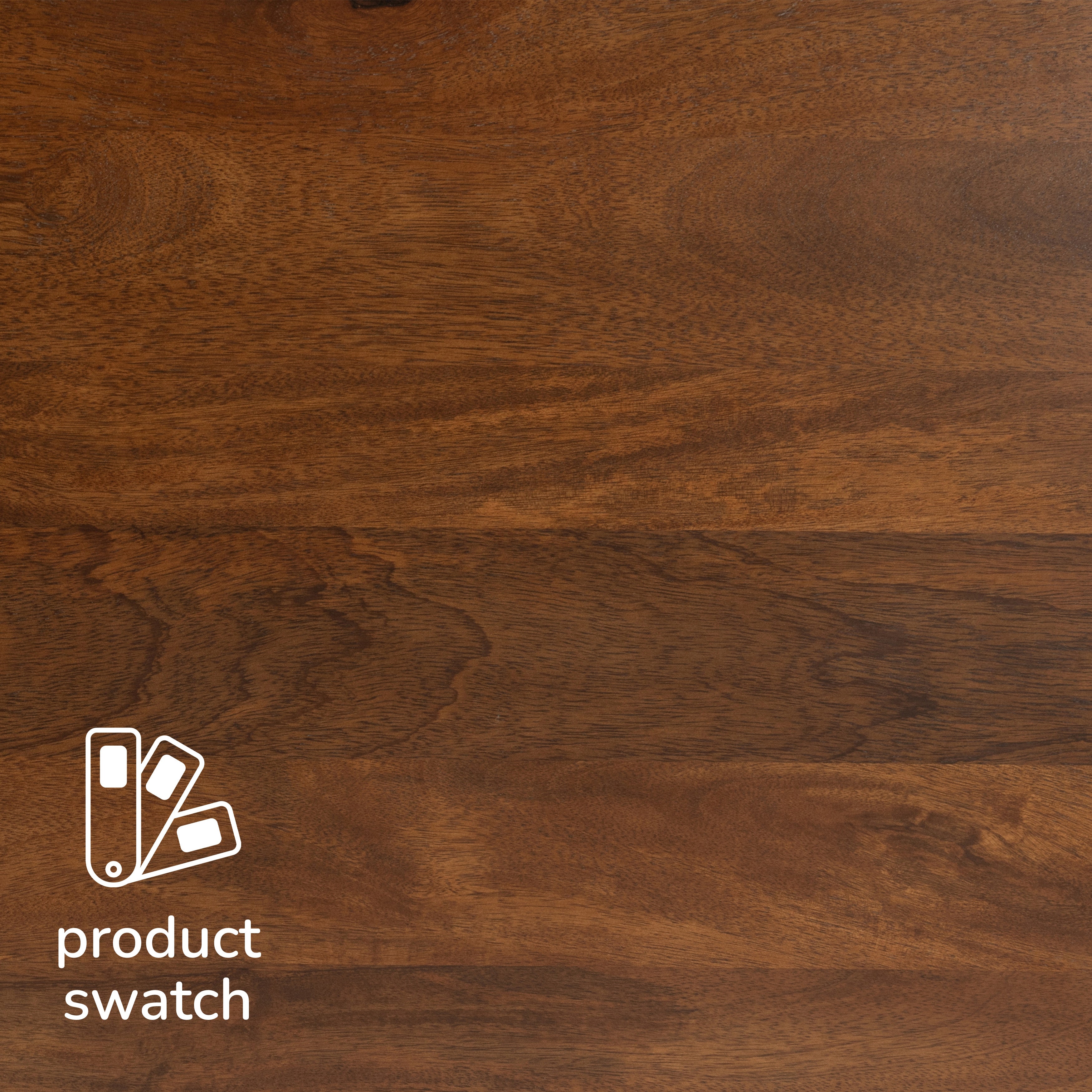 Ancona Solid Wood Wall Mounted Walnut Shelf - Large