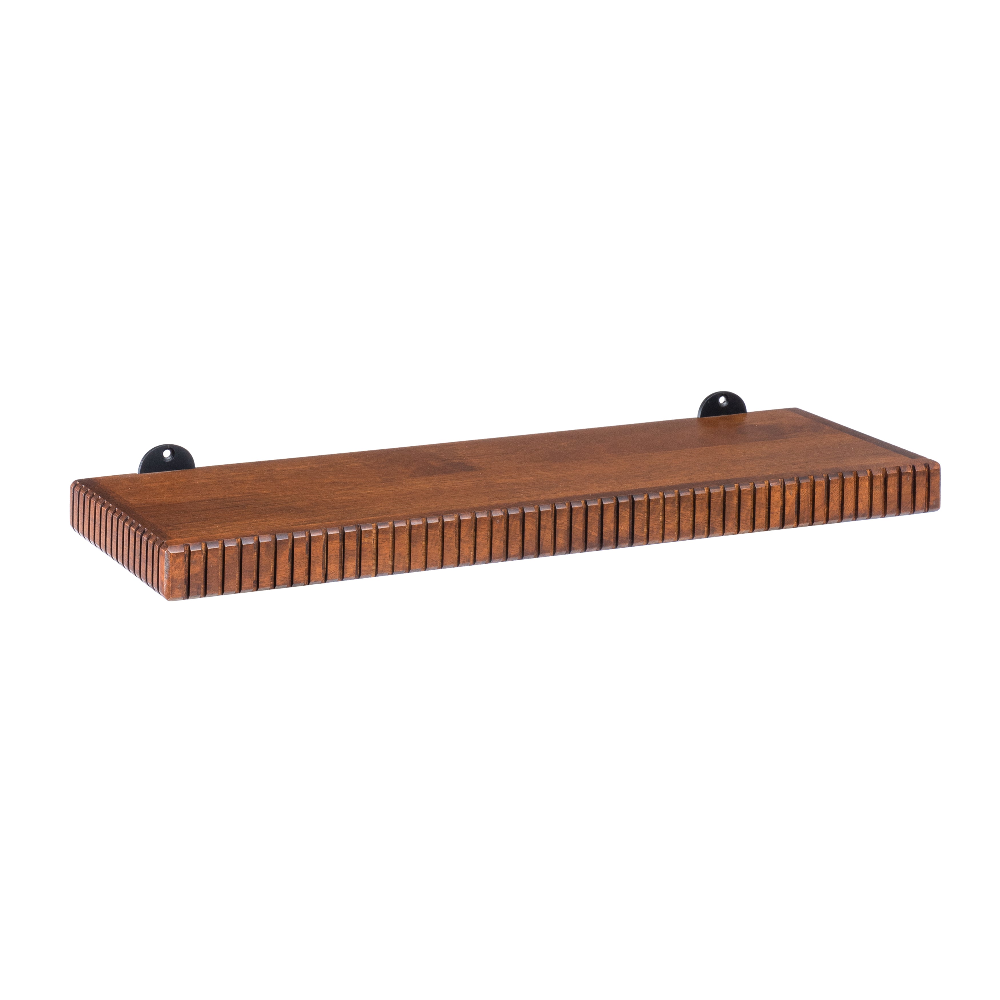 Ancona Solid Wood Wall Mounted Walnut Shelf - Small