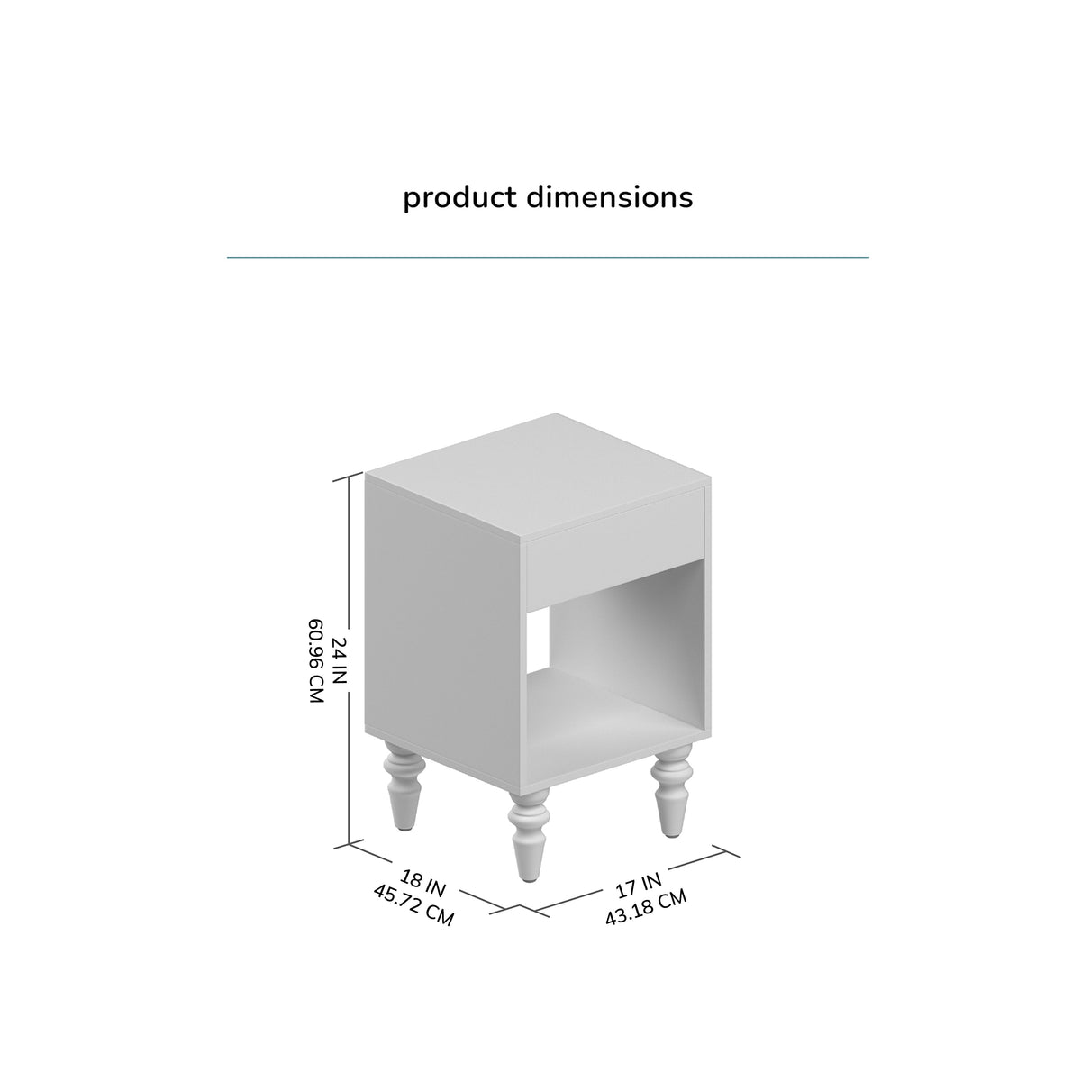 Rhonda Nightstand with Drawer - Natural