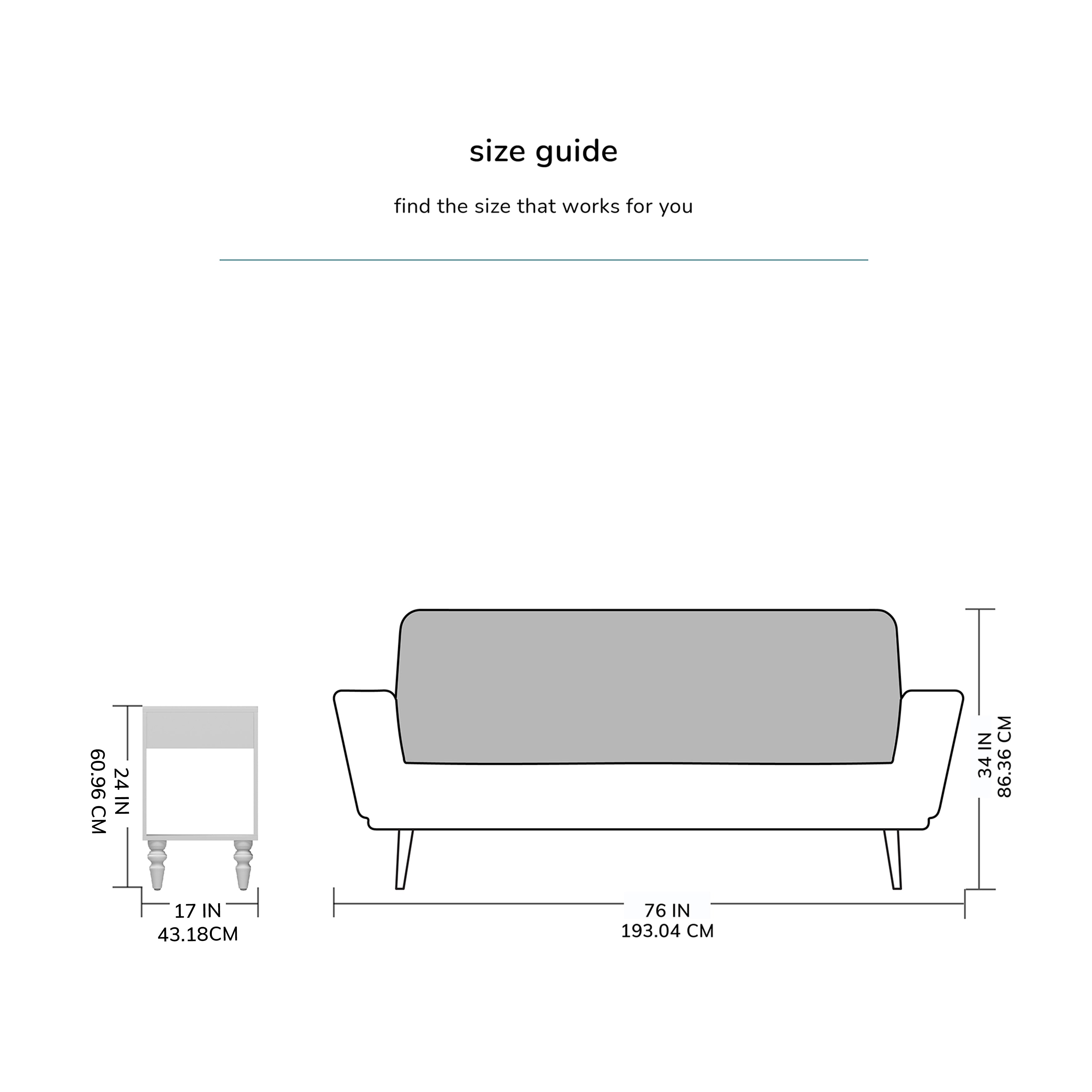 Rhonda Nightstand with Drawer - Whitewash