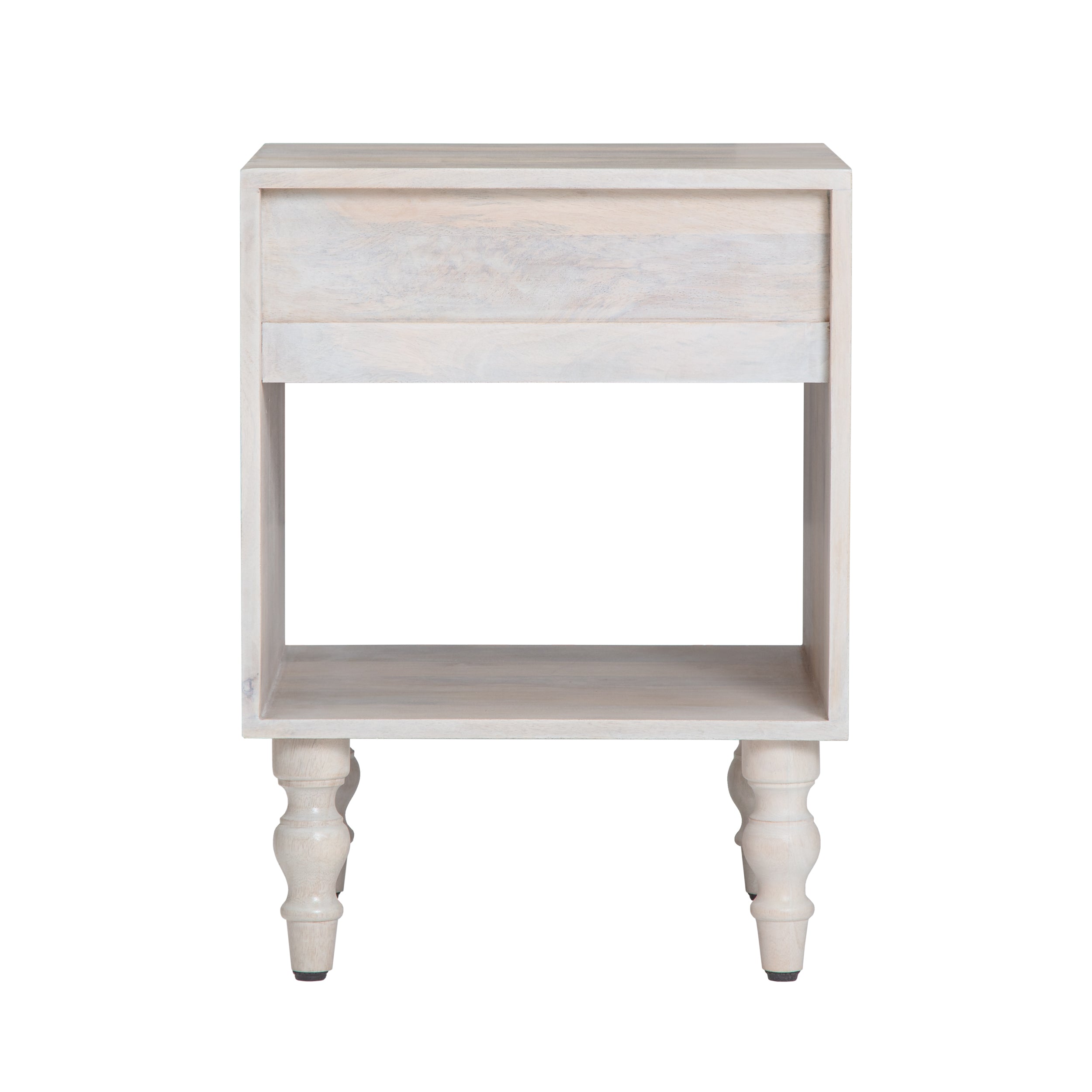 Rhonda Nightstand with Drawer - Whitewash