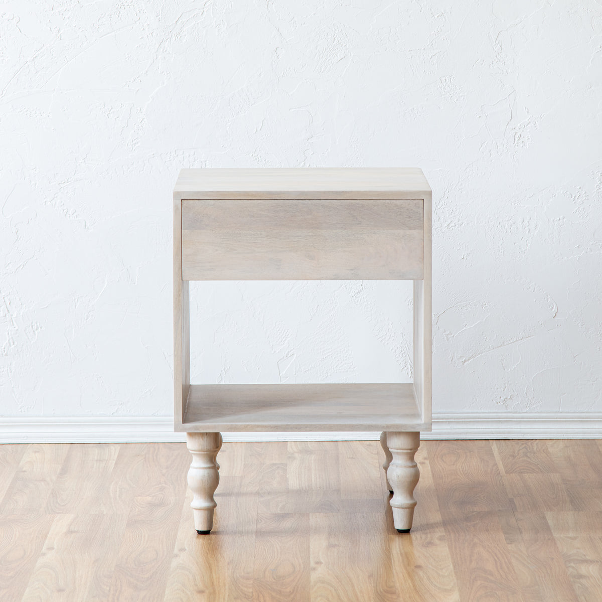 Rhonda Nightstand with Drawer - Whitewash