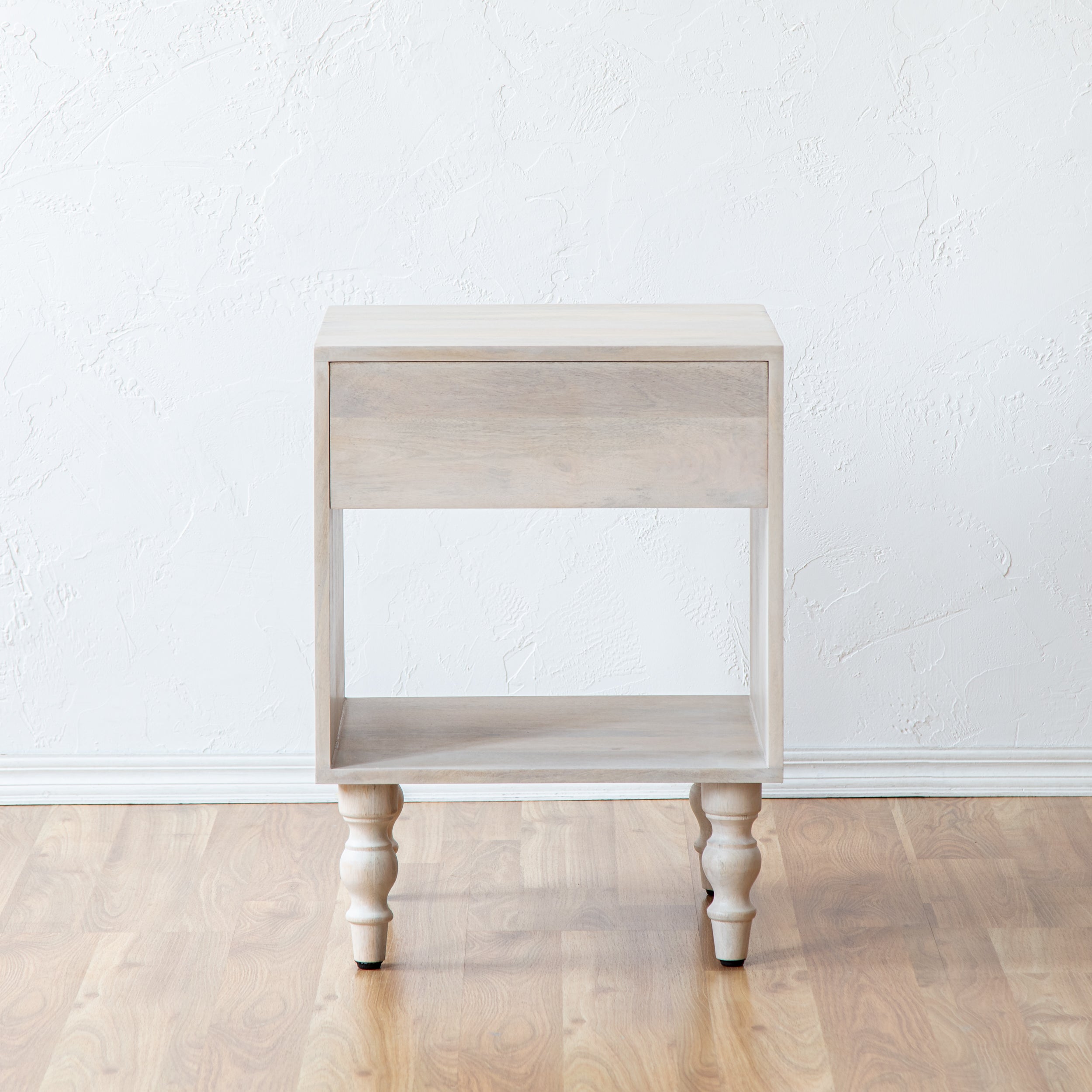 Rhonda Nightstand with Drawer - Whitewash