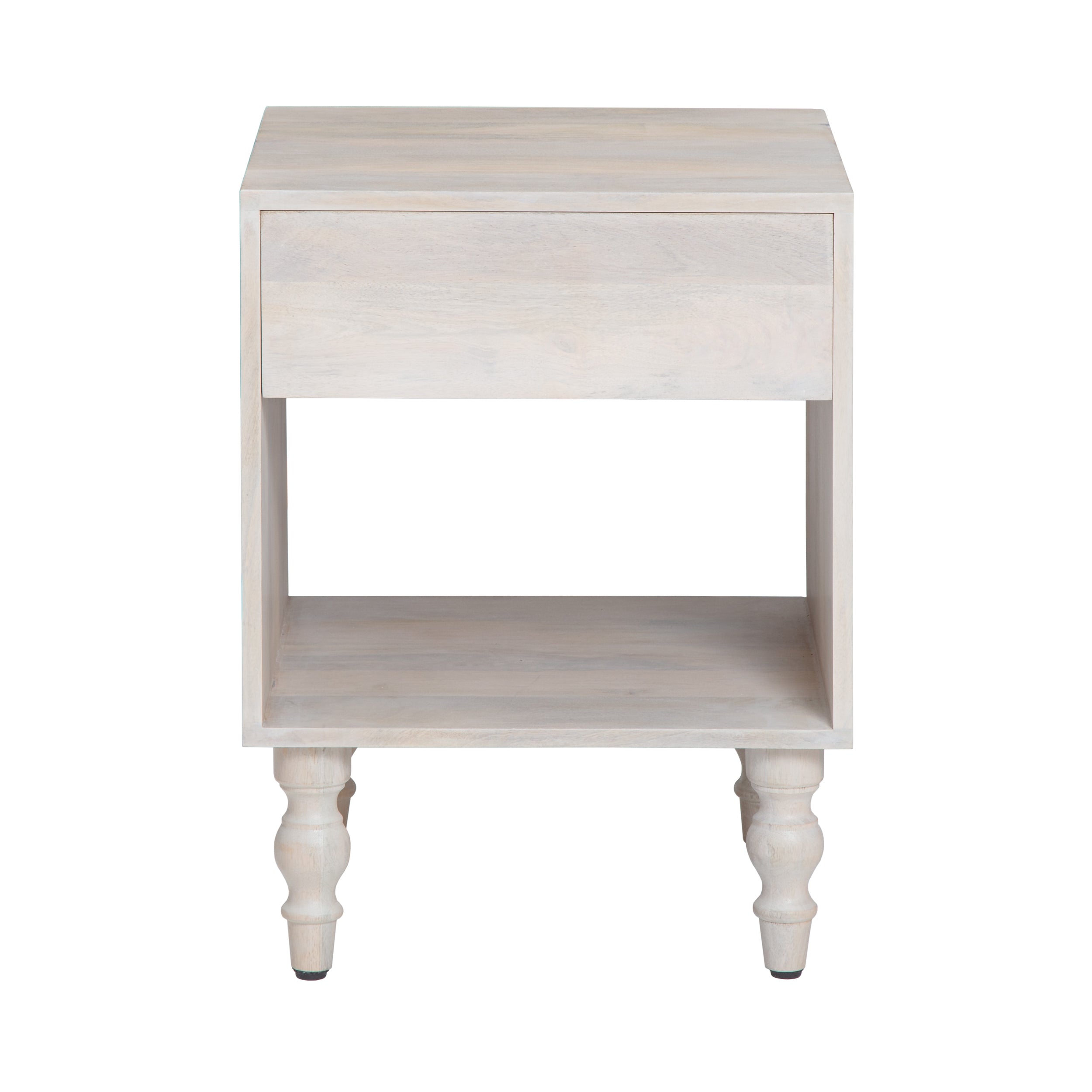 Rhonda Nightstand with Drawer - Whitewash