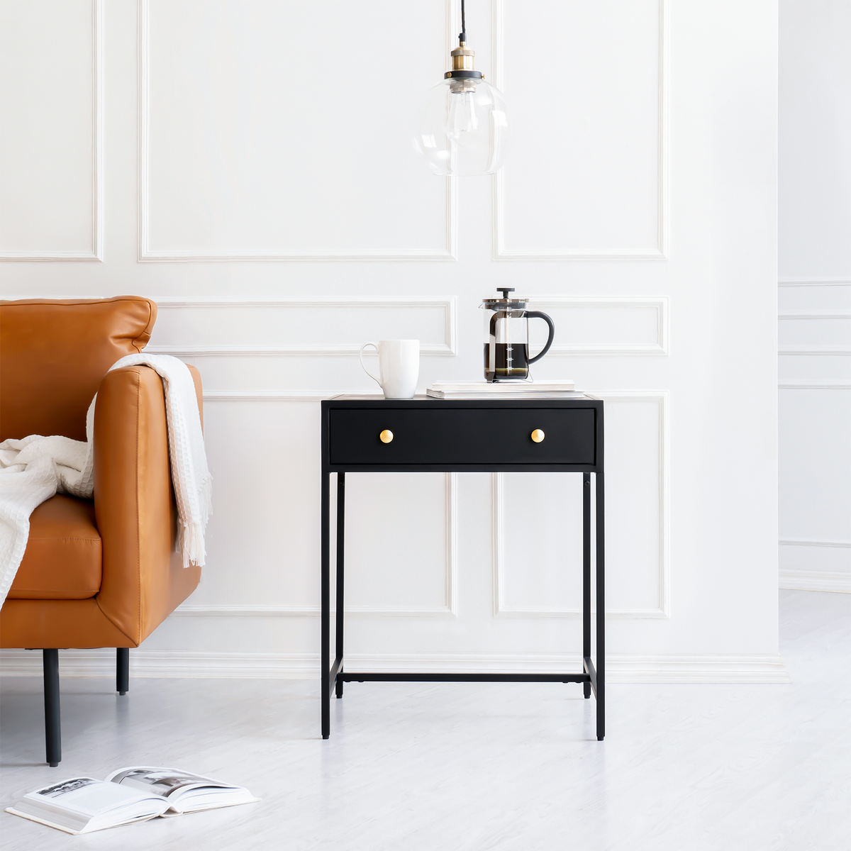 Brockwell Metal Black Nightstand