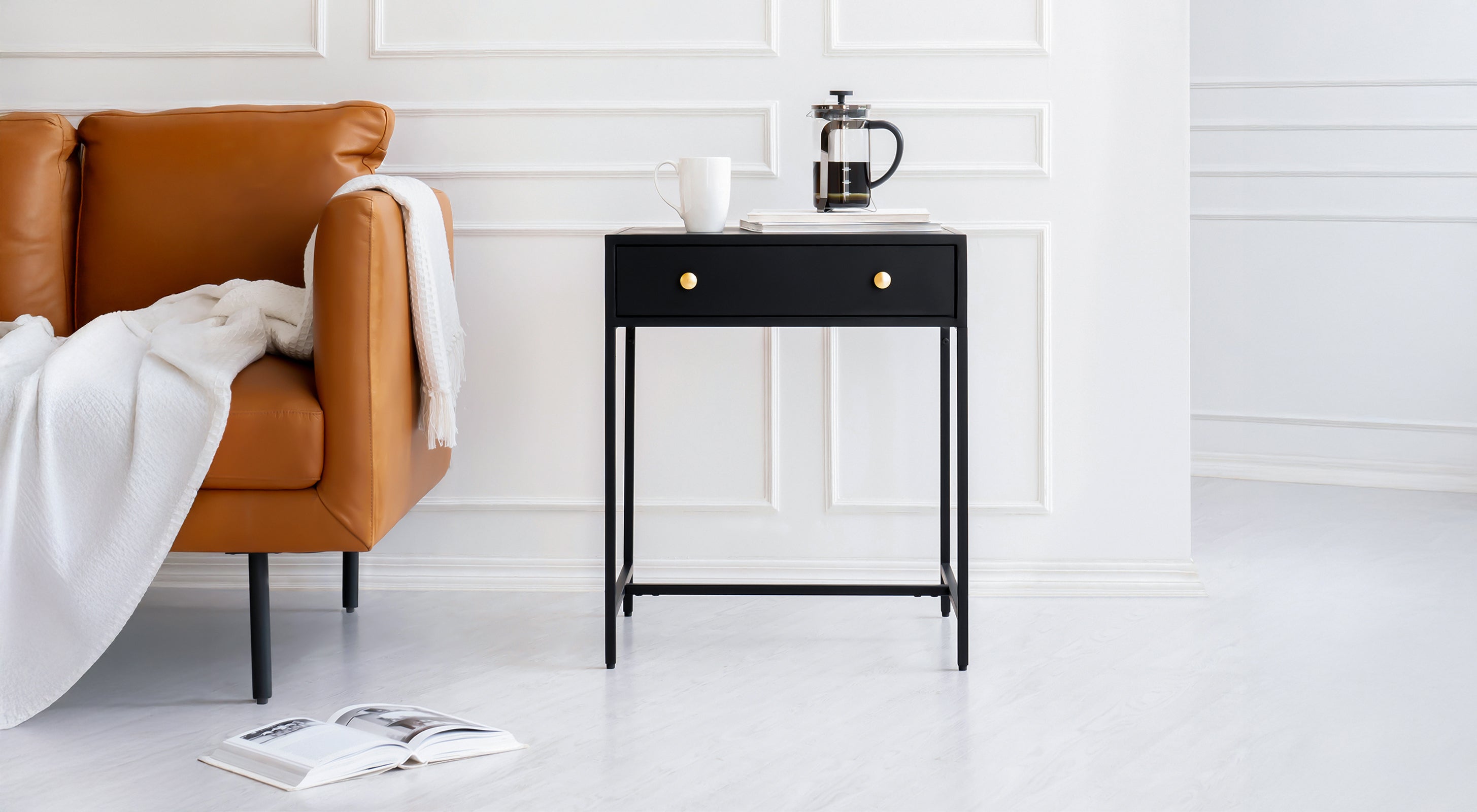 Brockwell Metal Black Nightstand
