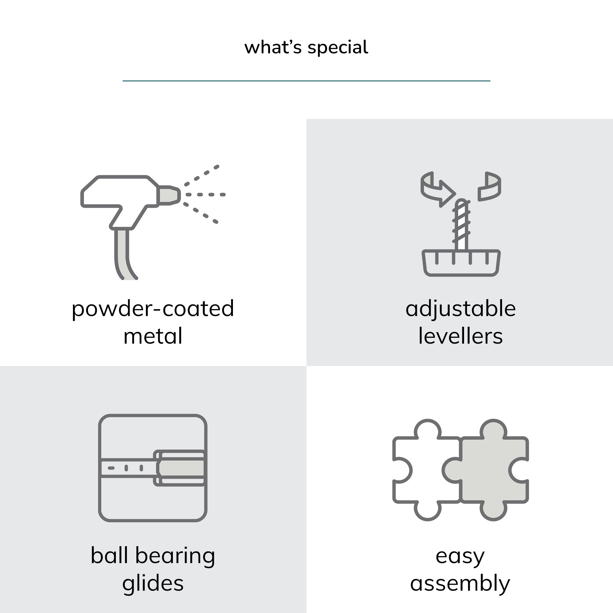 Brockwell Metal Black Nightstand