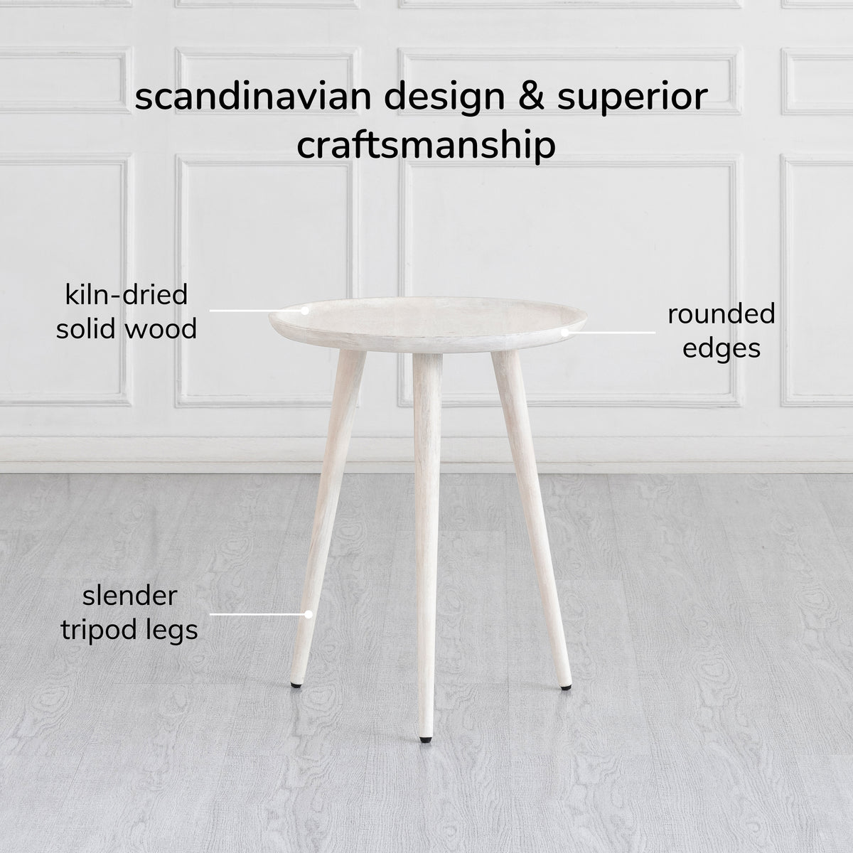 Electra Side Table - Whitewash