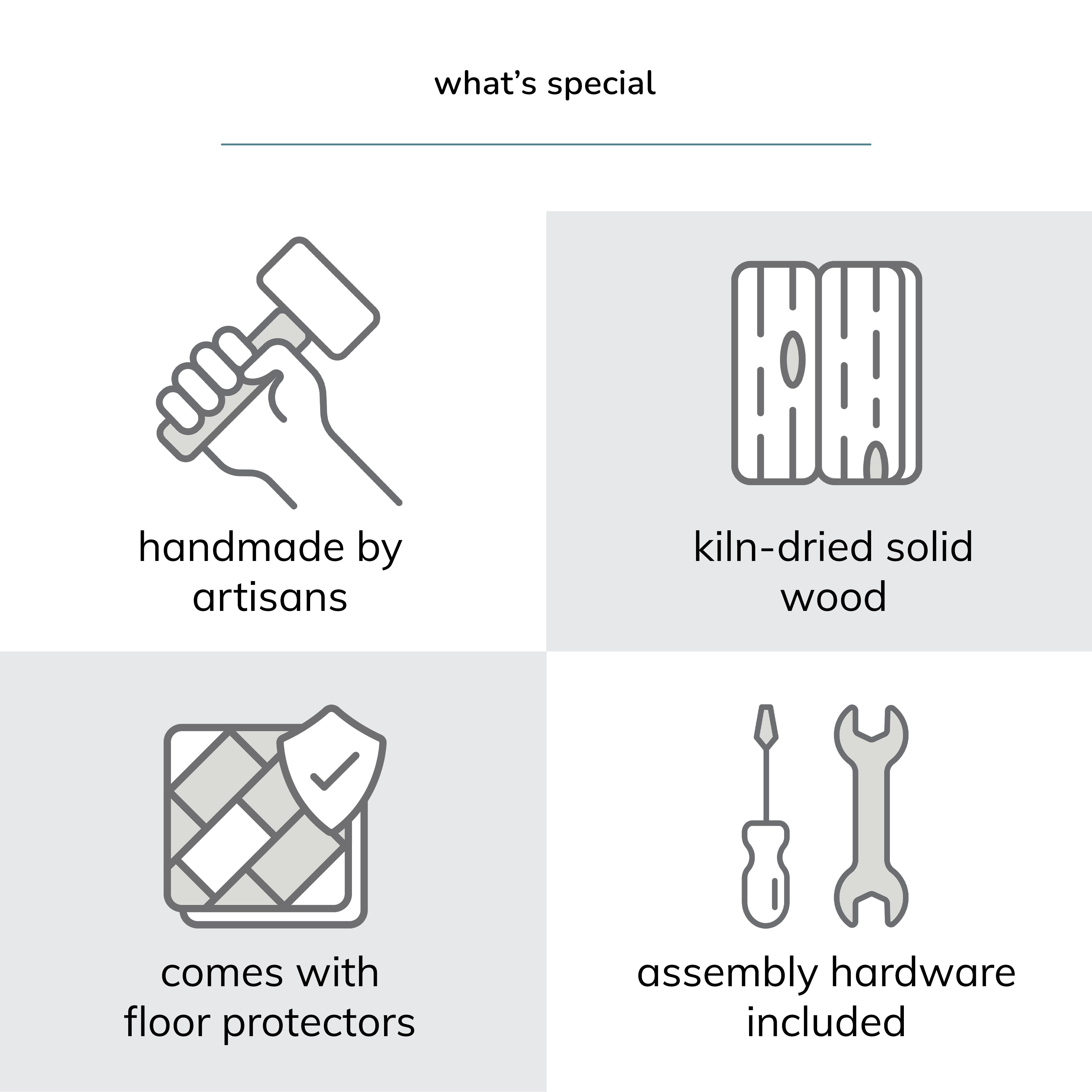 Marcel Solid Wood Coffee Table - Black