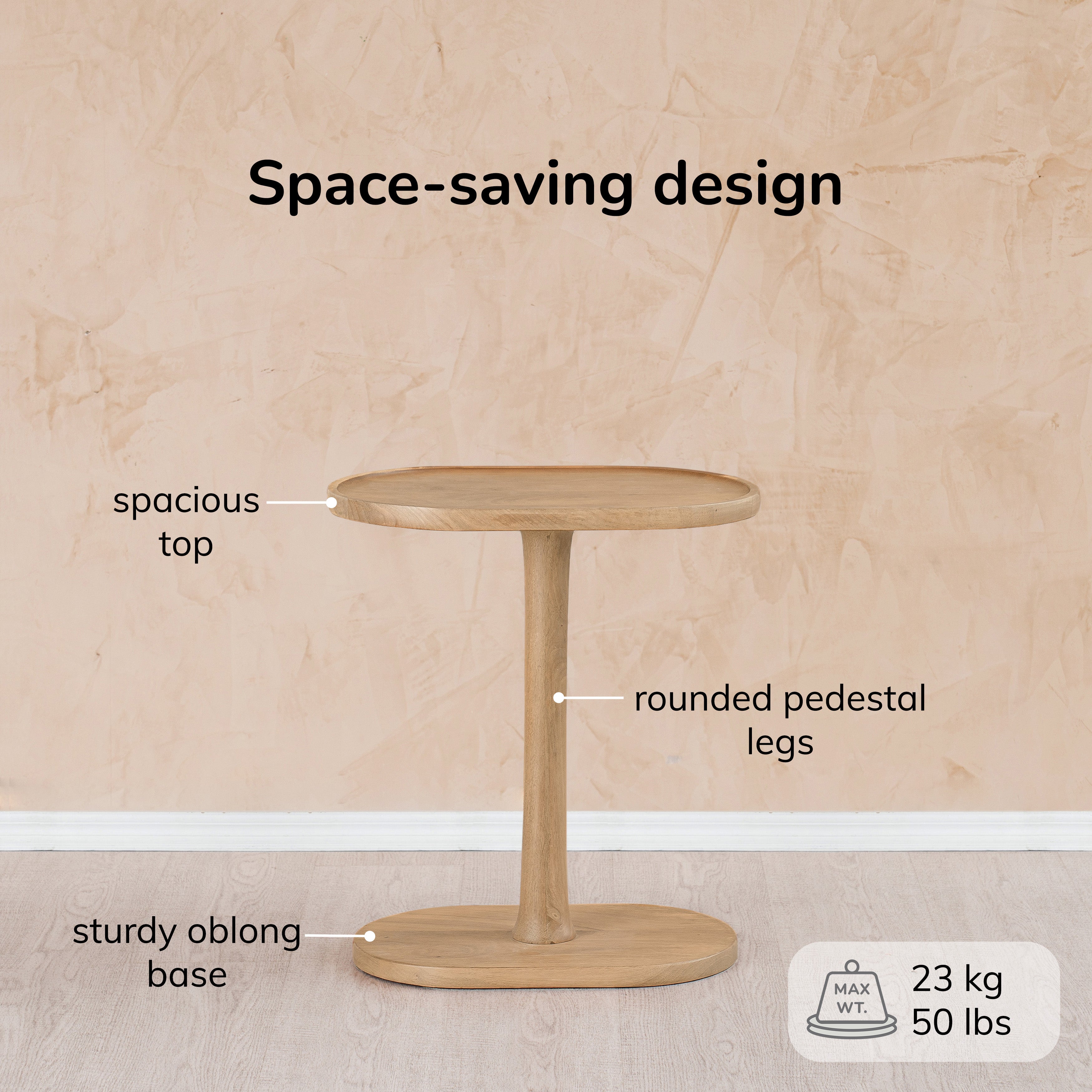 Campbell Side Table - Blonde Natural