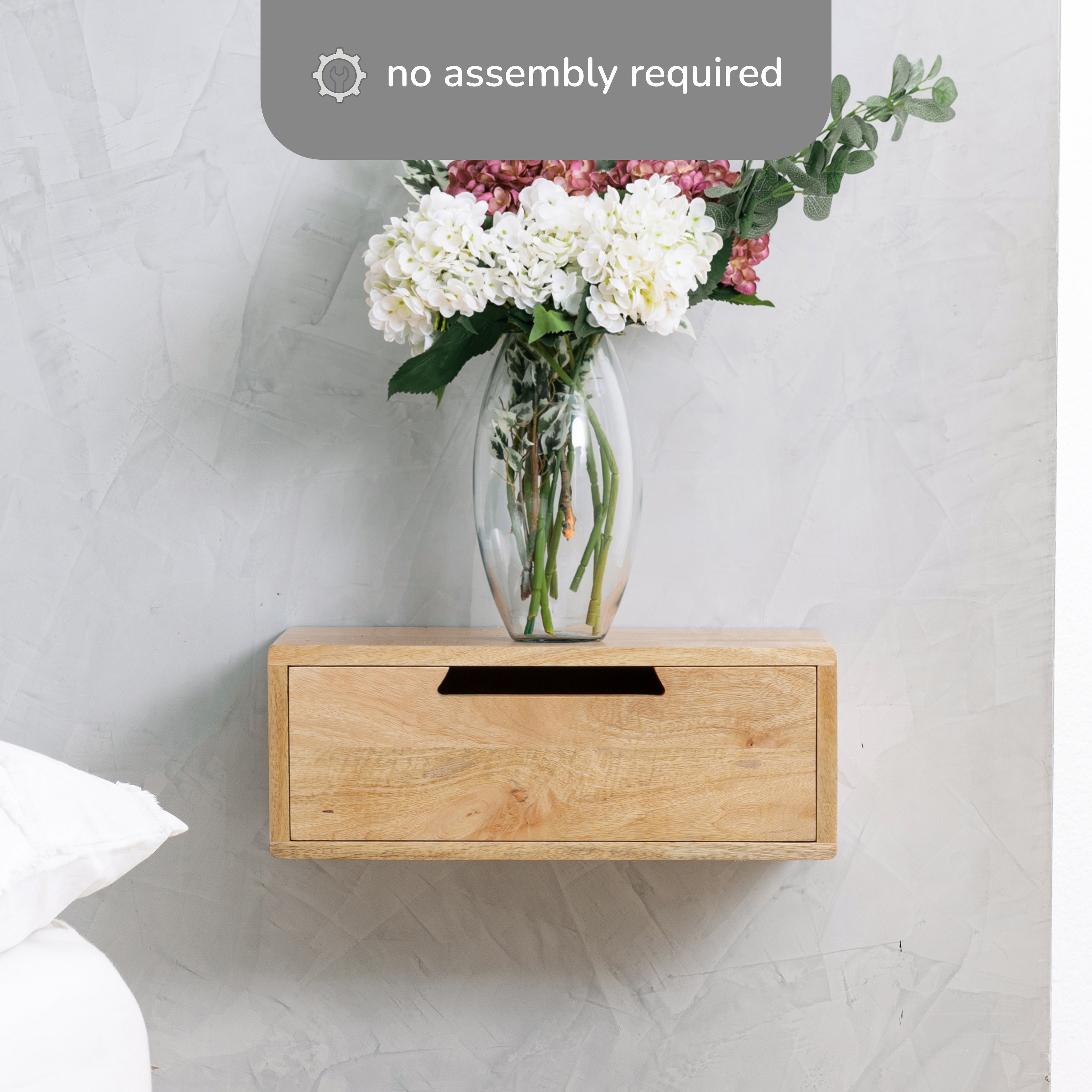 Evo Solid Wood Nightstand - Natural