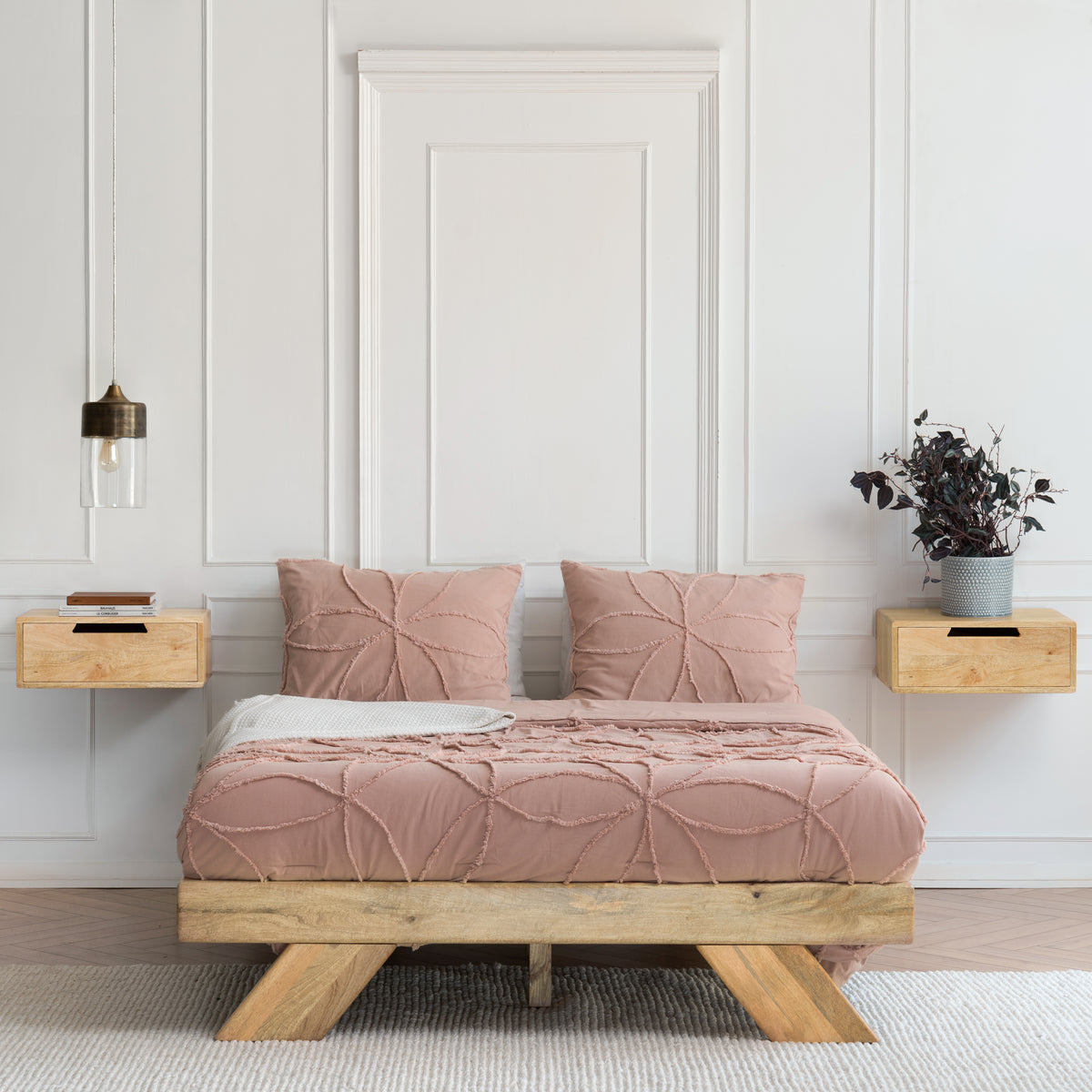 Evo Solid Wood Nightstand - Natural