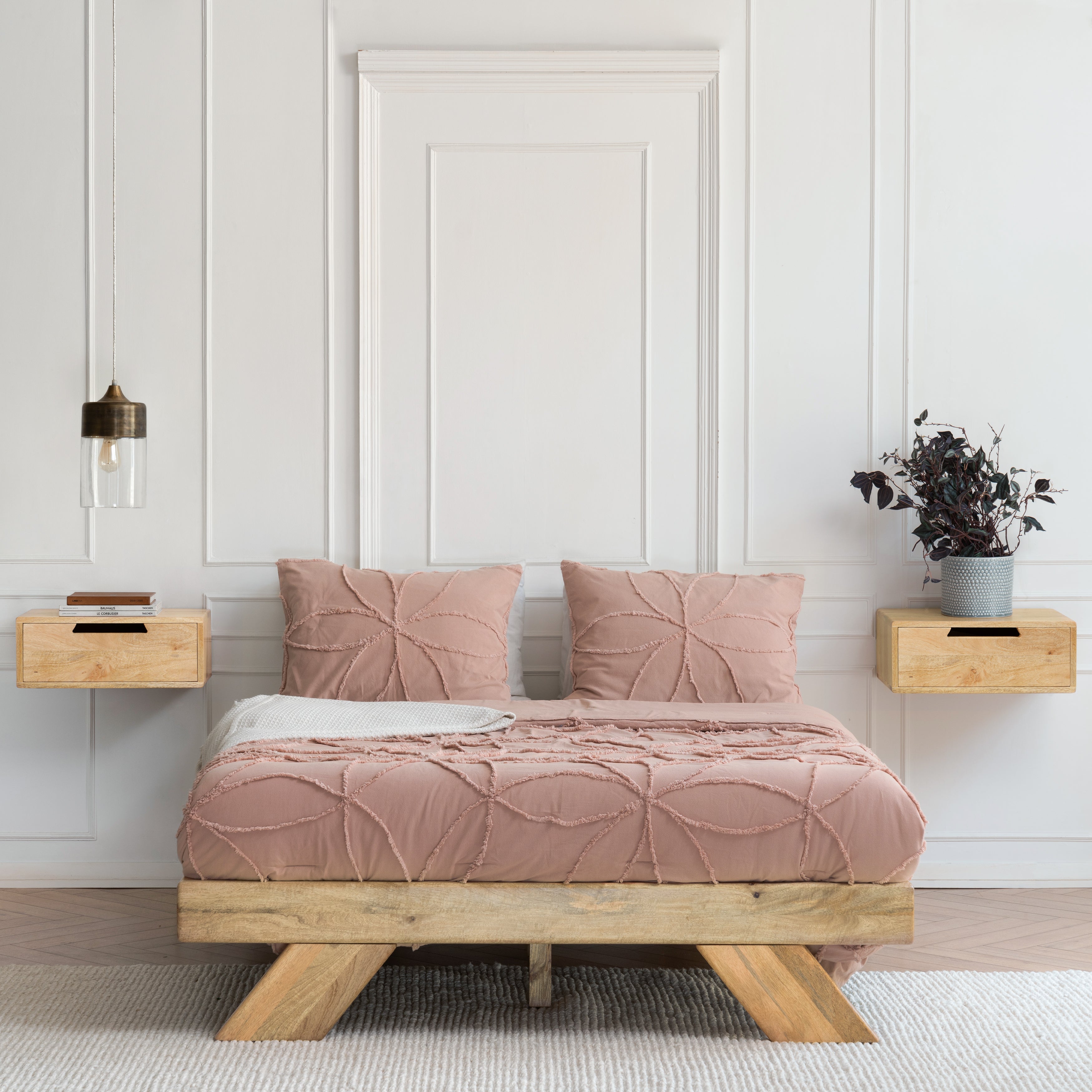 Evo Solid Wood Nightstand - Natural