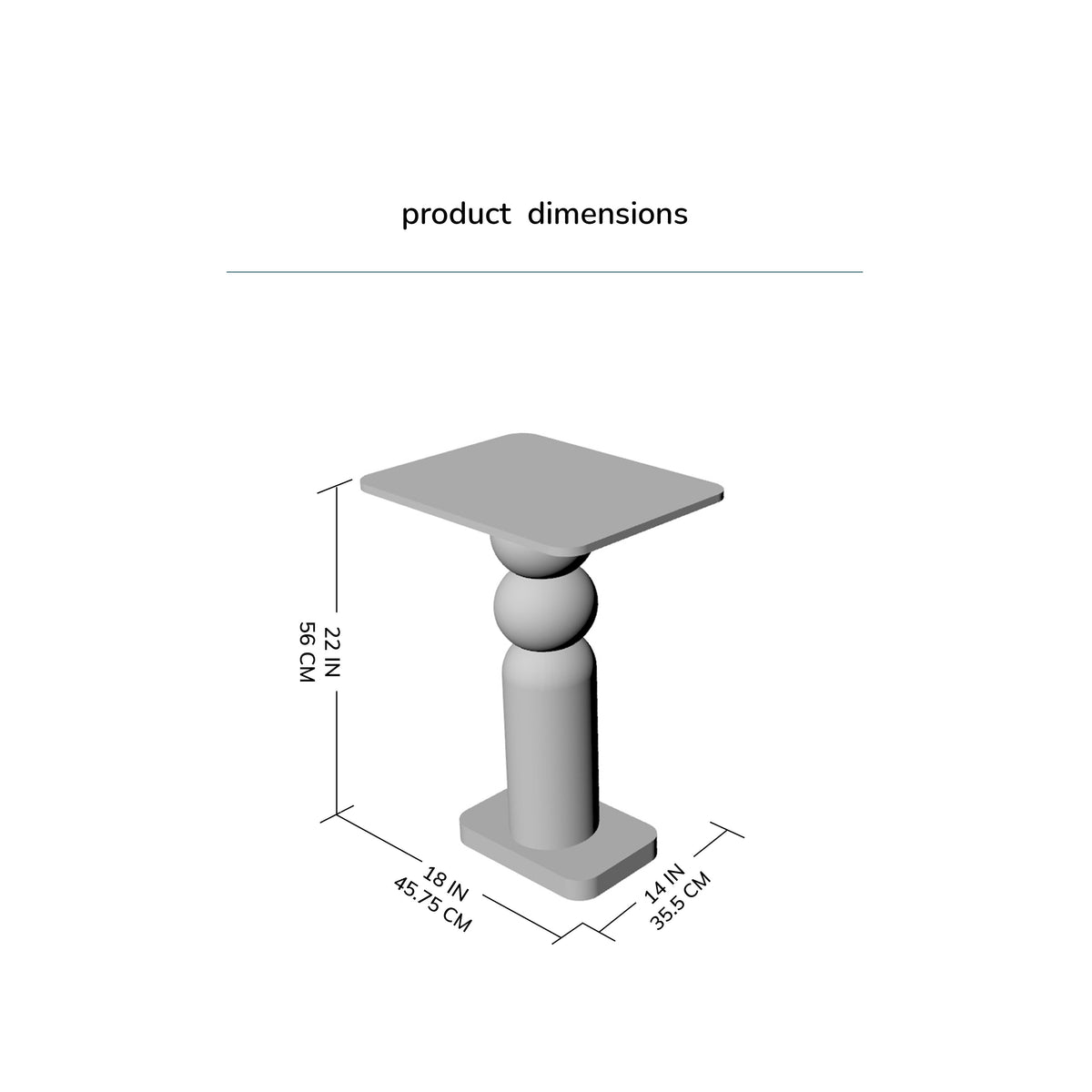 Vita Solid Wood Side Table - Blonde Natural