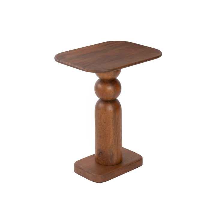 Vita Solid Wood Side Table - Walnut