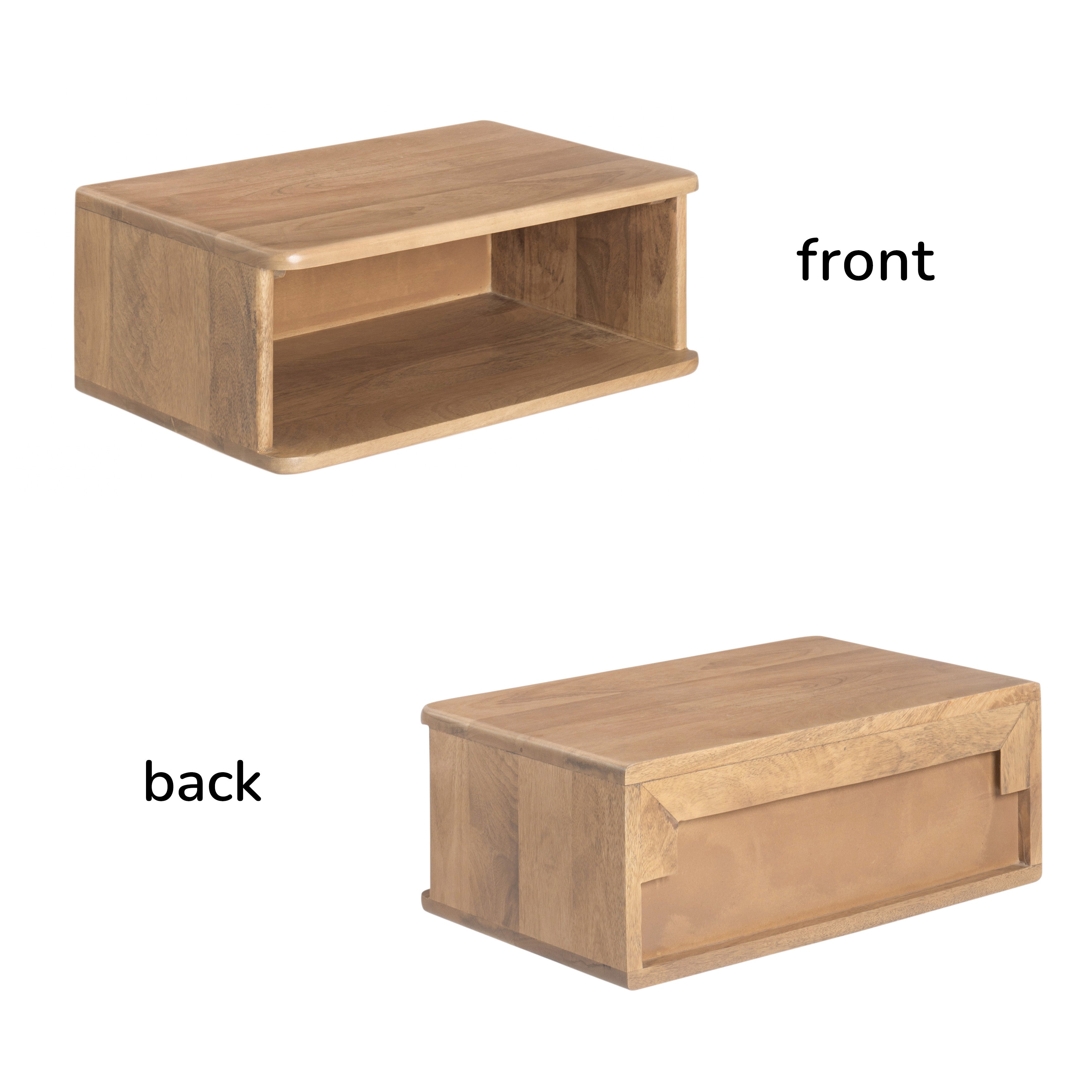 Solie Solid Wood Nightstand - Blonde Natural