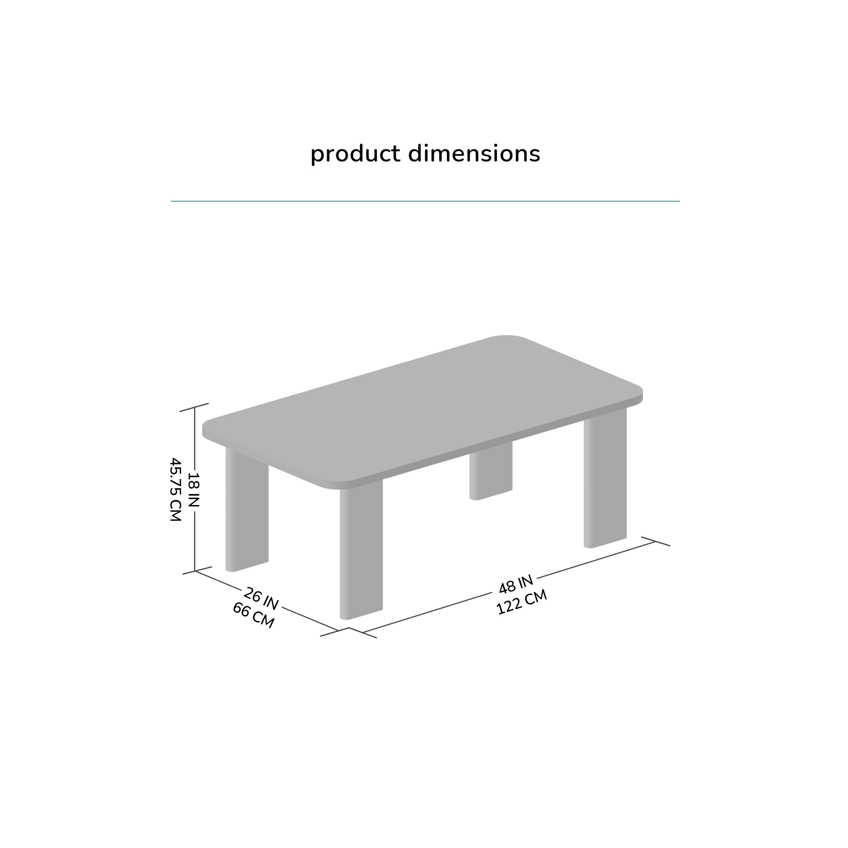 Granite Solid Wood Coffee Table - Warm Sand