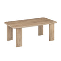 Wooden coffee table on a white background