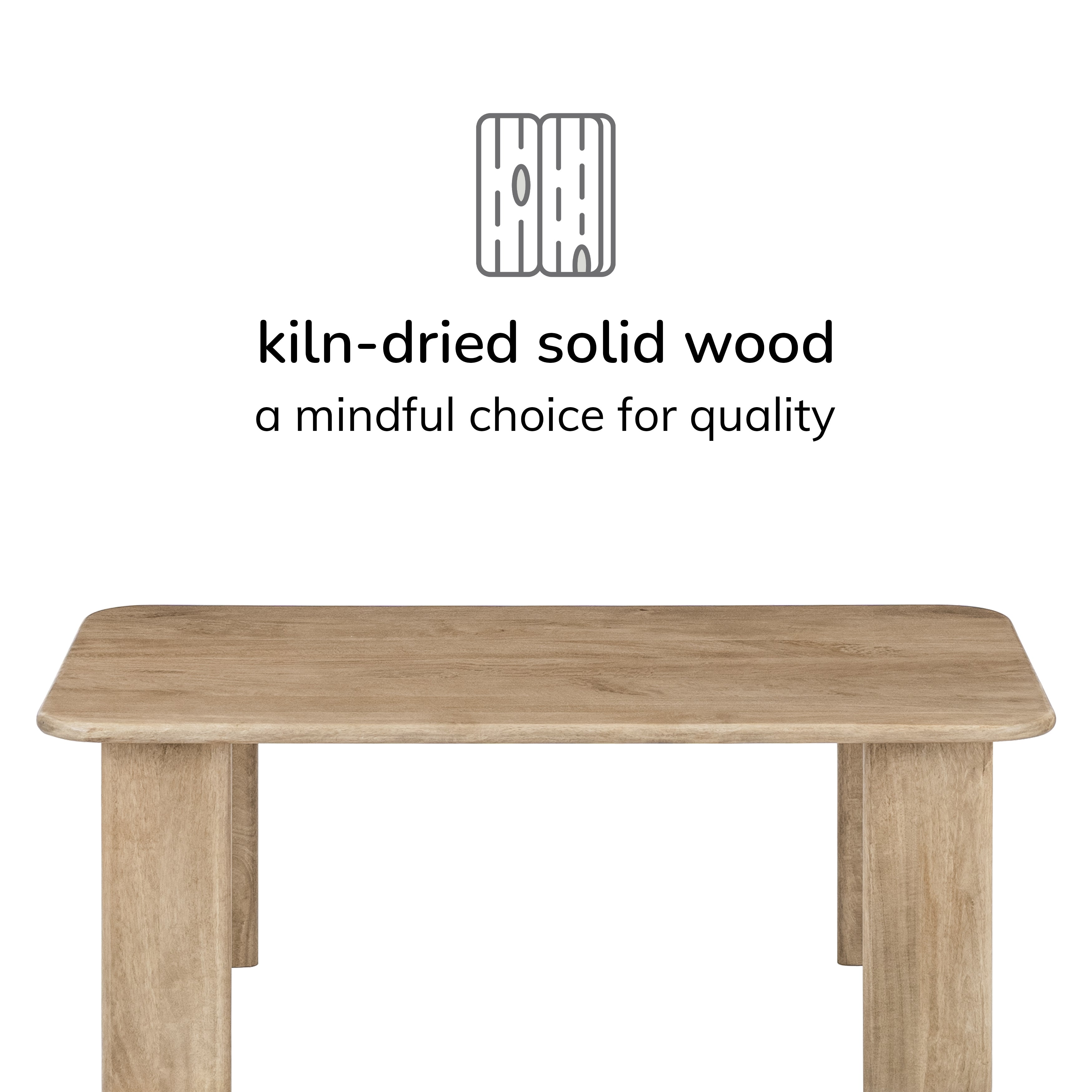 Granite Solid Wood Coffee Table - Warm Sand