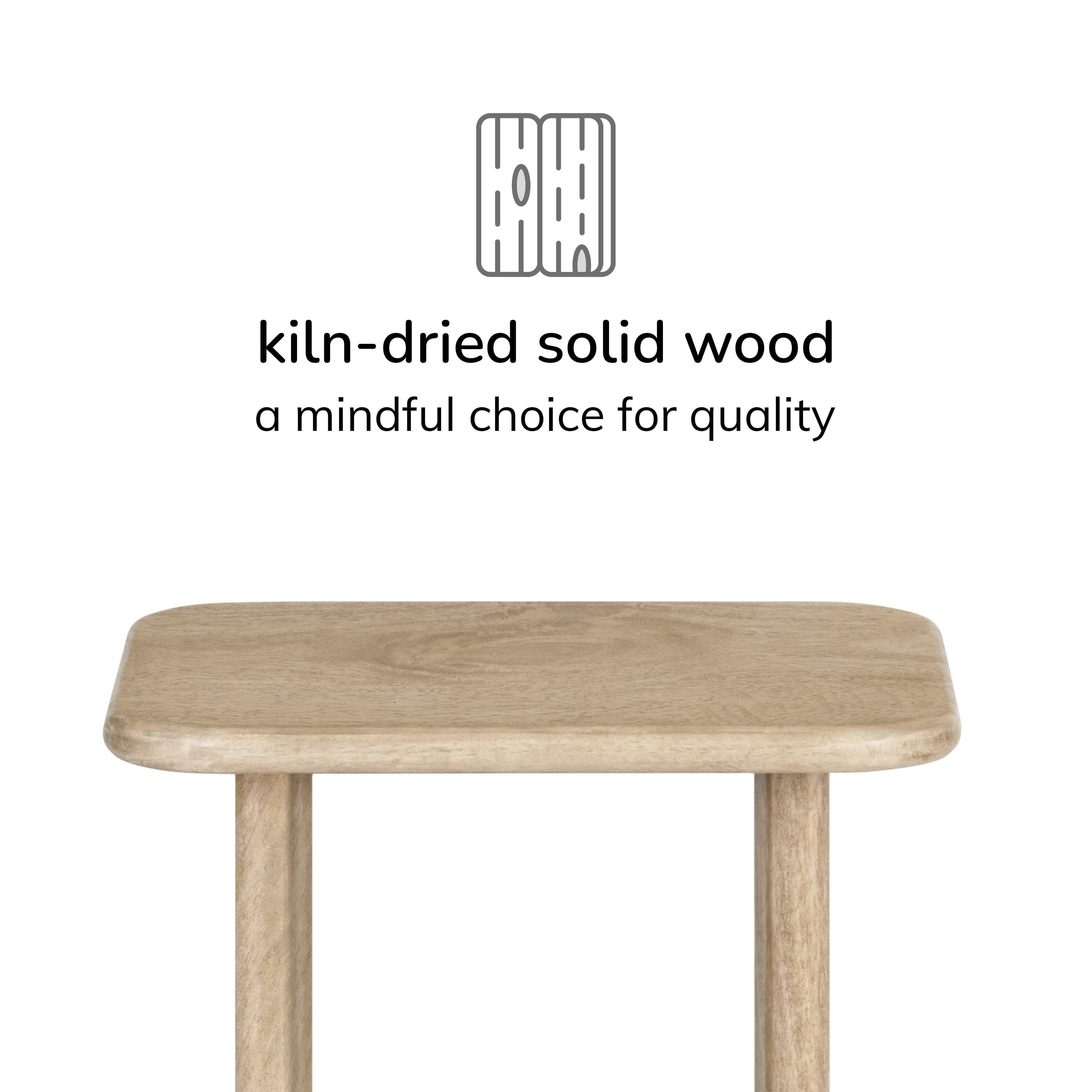Jem Solid Wood Side Table - Warm Sand