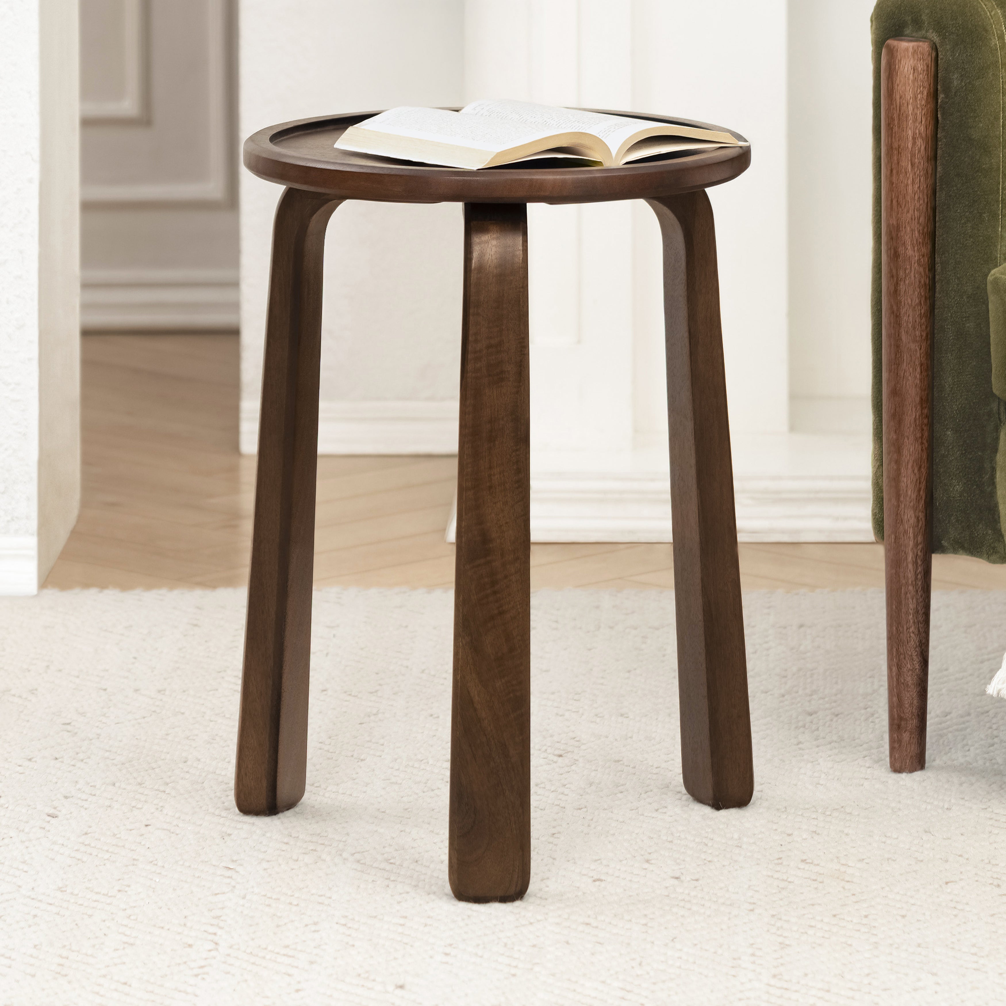 Daisy Solid Wood Side Table - Hazel Brown