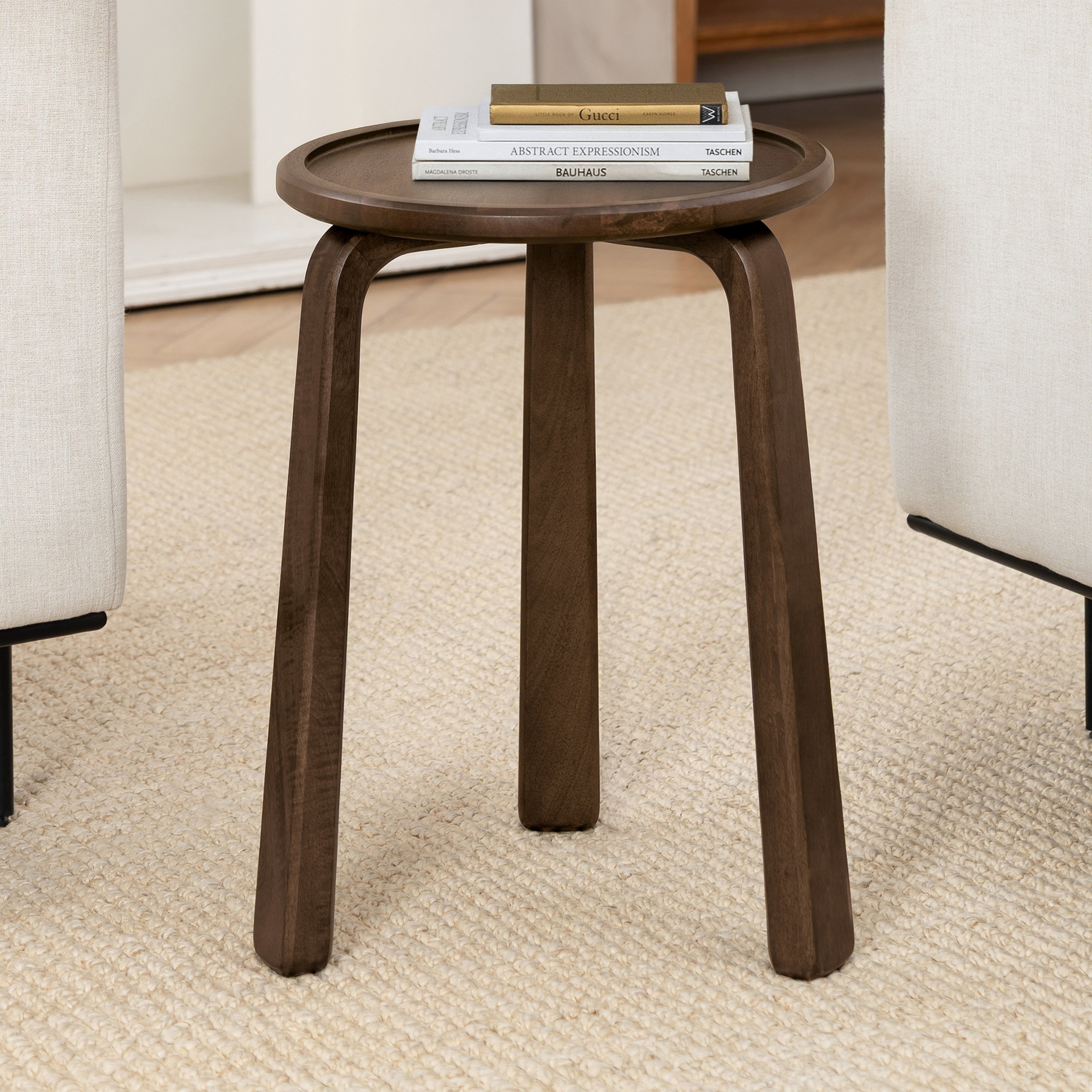 Daisy Solid Wood Side Table - Hazel Brown