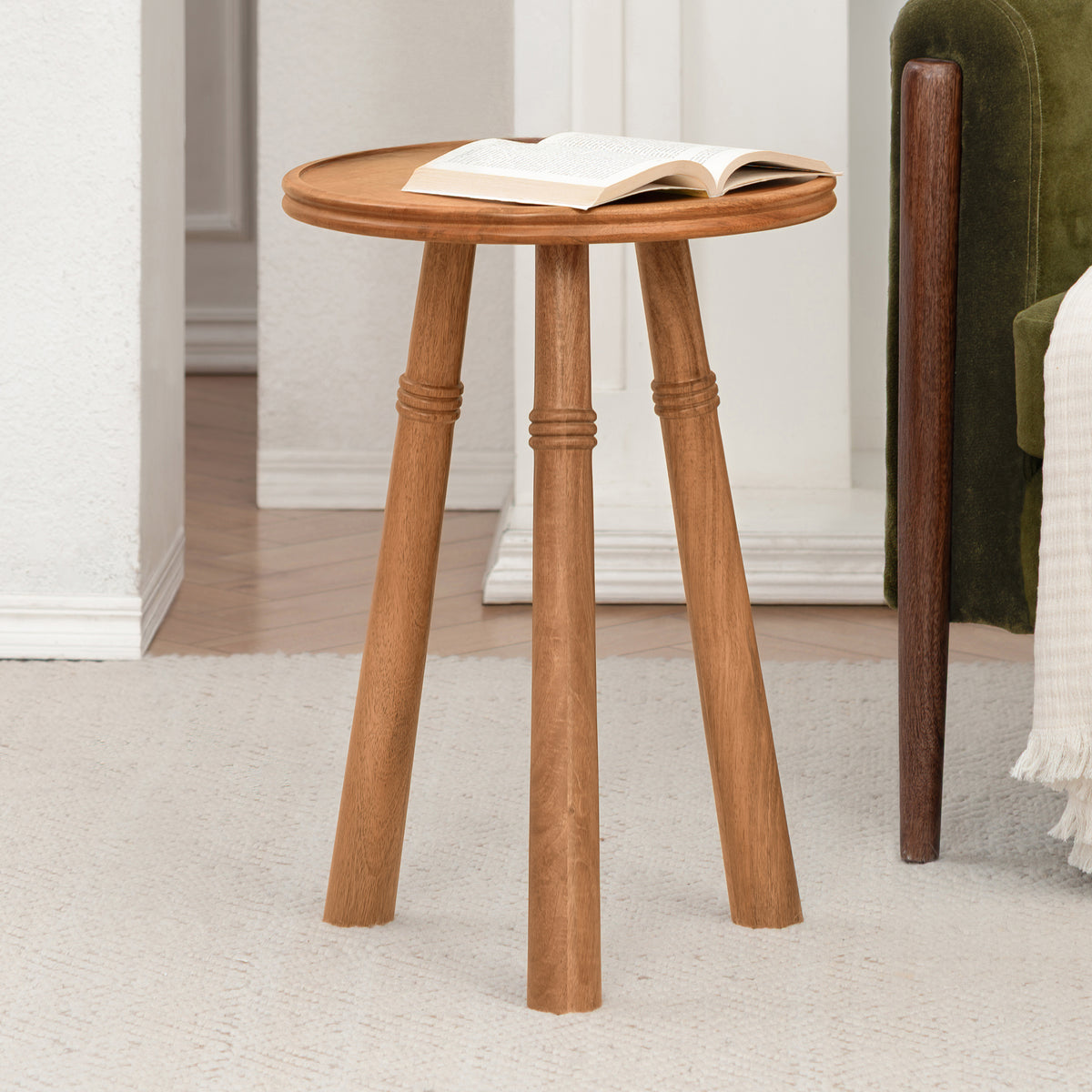 Lola Solid Wood Side Table - Mid Tone Honey