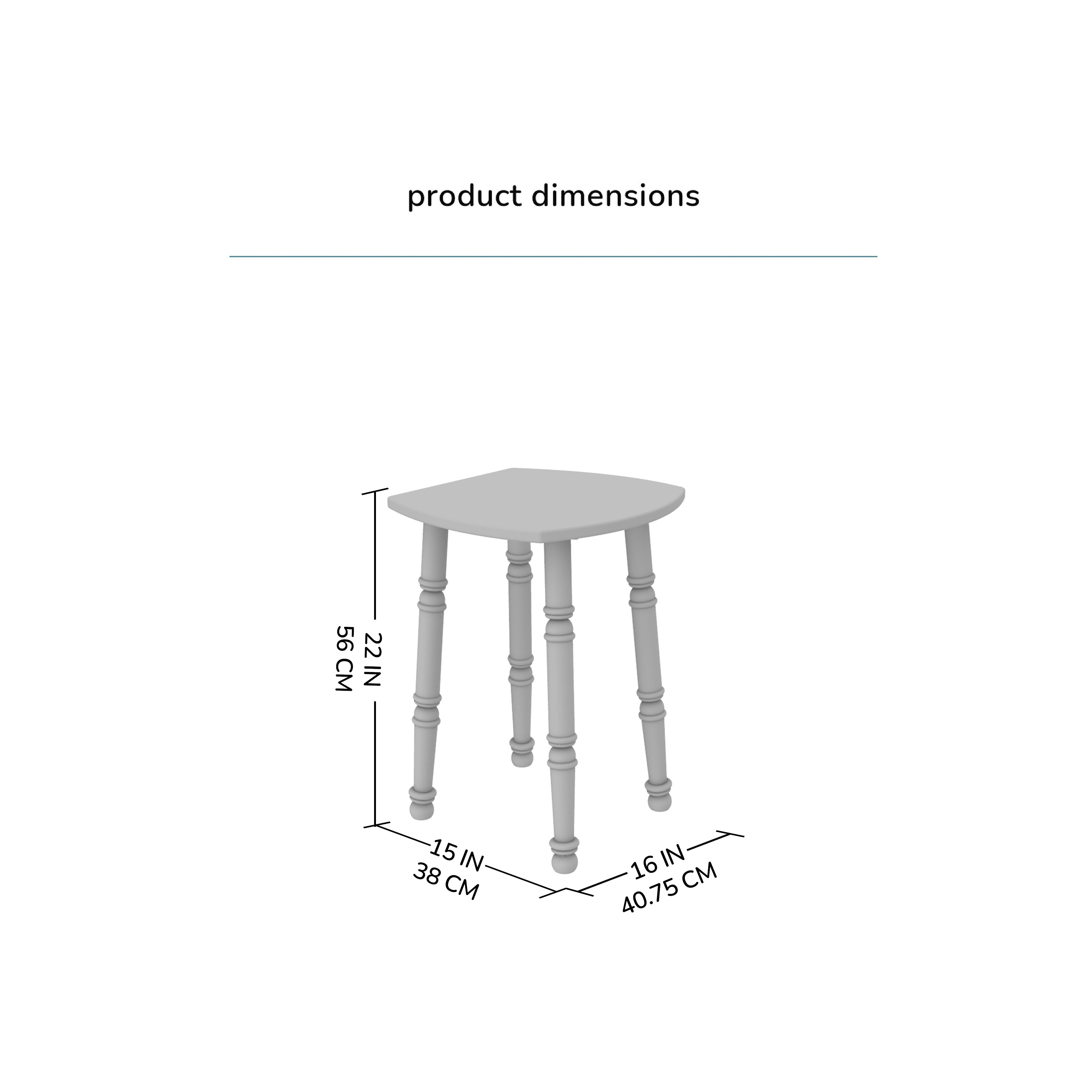 Spritz Solid Wood Side Table - Walnut