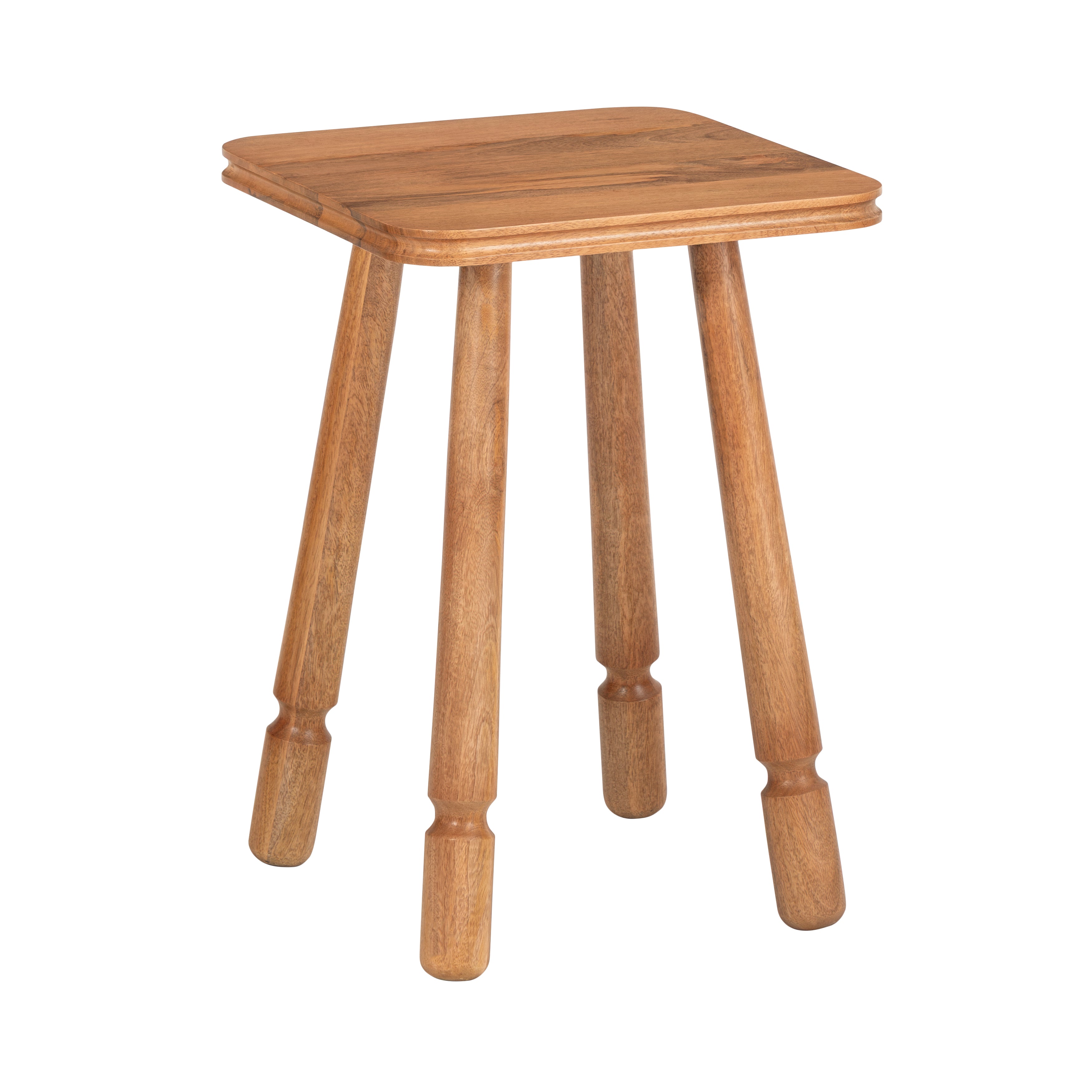 Olive Solid Wood Side Table - Mid Tone Honey