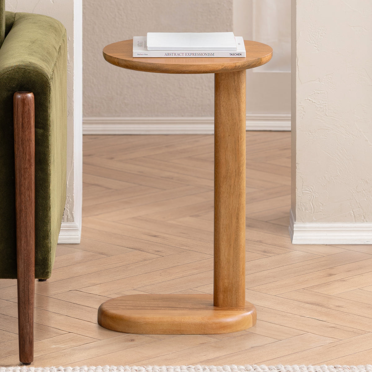 Nora Solid Wood Side Table - Mid Tone Honey
