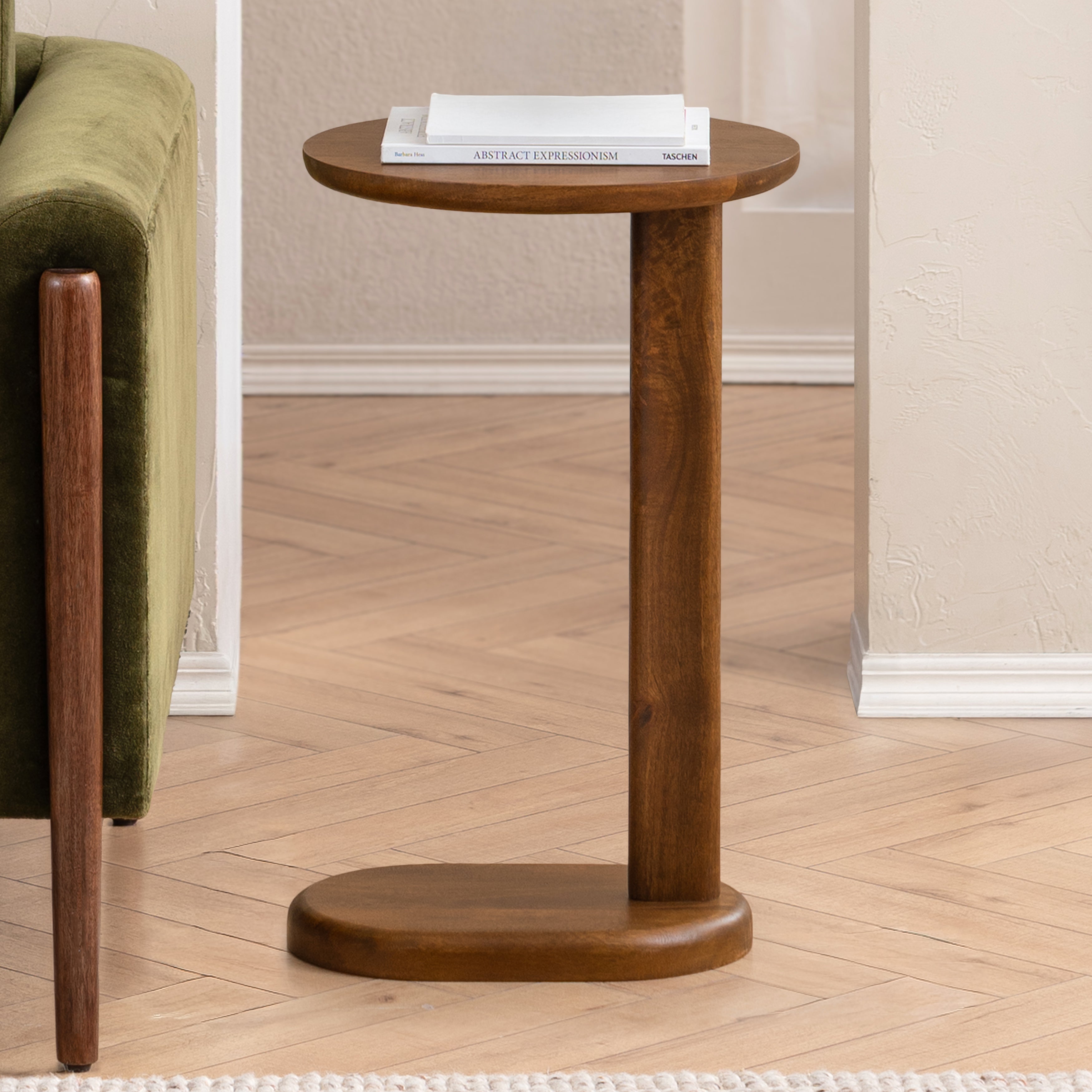 Nora Solid Wood Side Table - Walnut