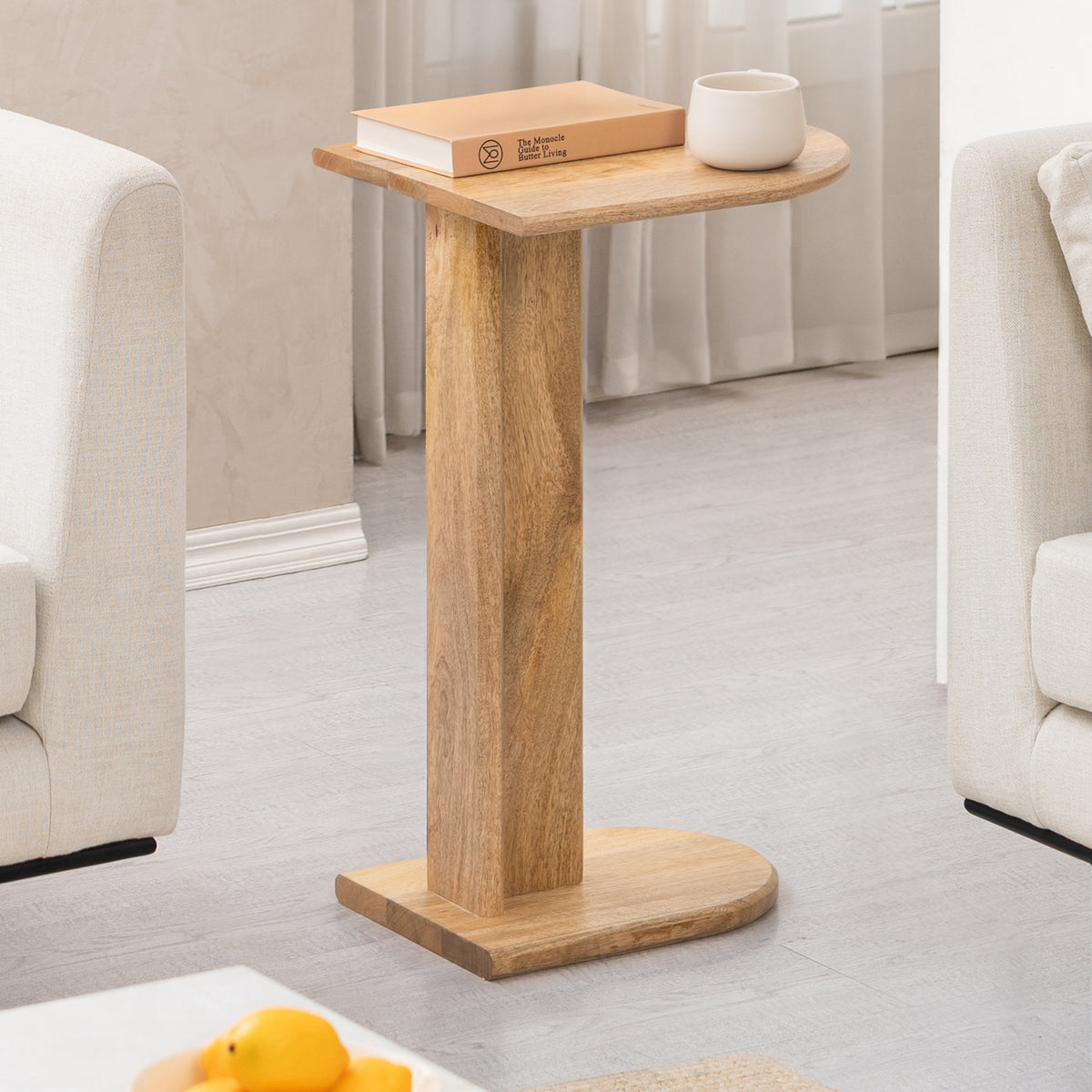 Ivy Solid Wood Side Table - Natural