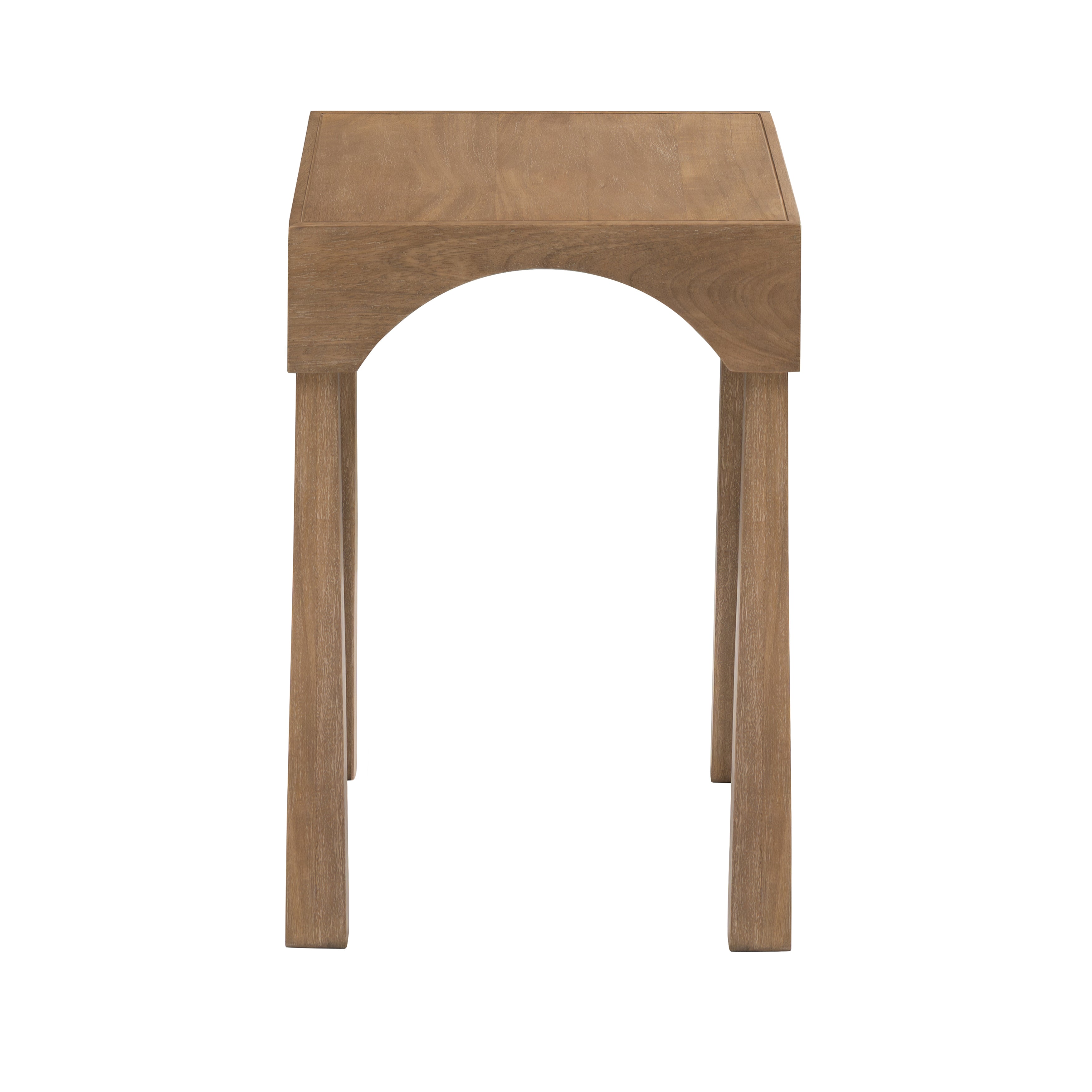 Casa Solid Wood & Mango Veneer Side Table - Cerused Taupe