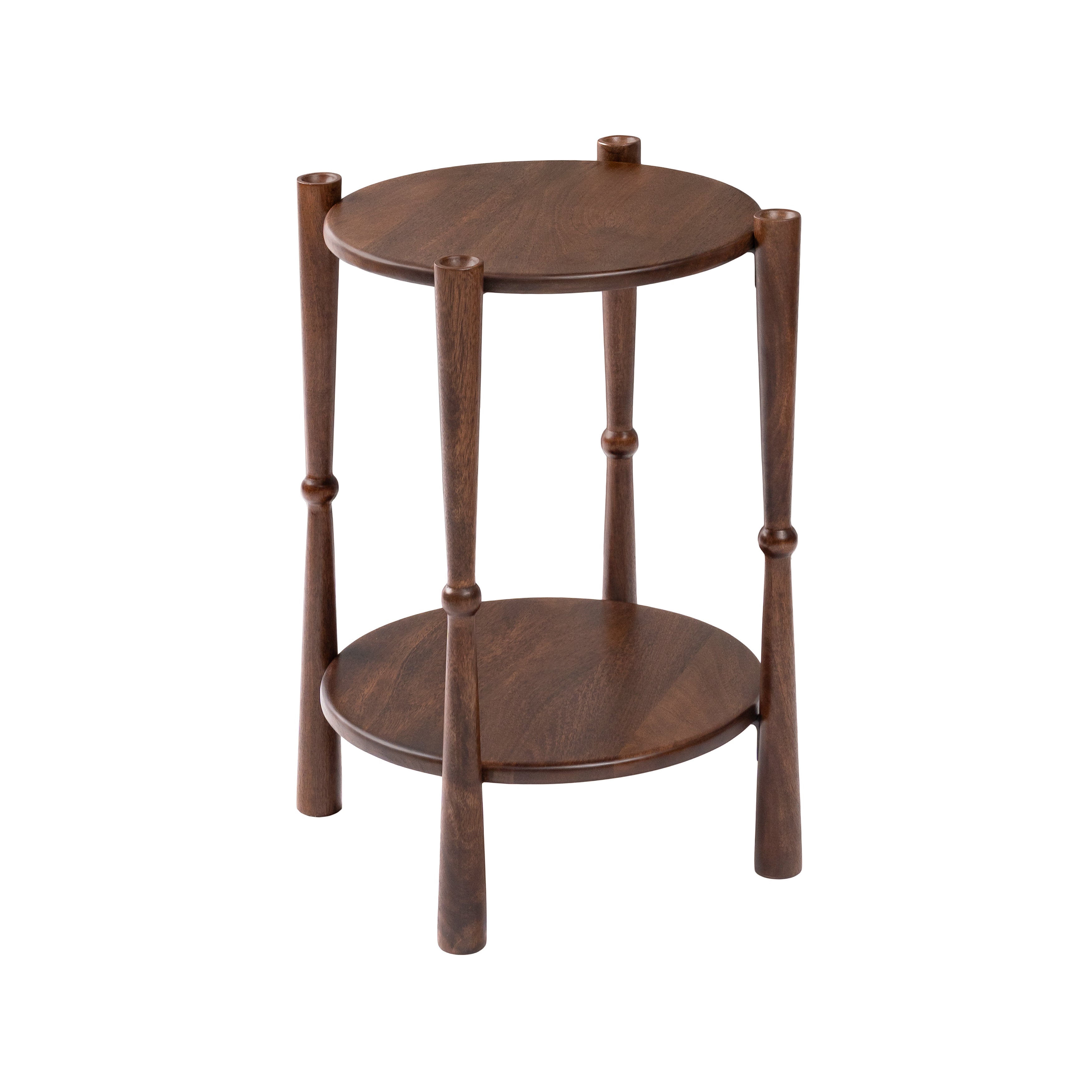 Olive Solid Wood Side Table - Espresso