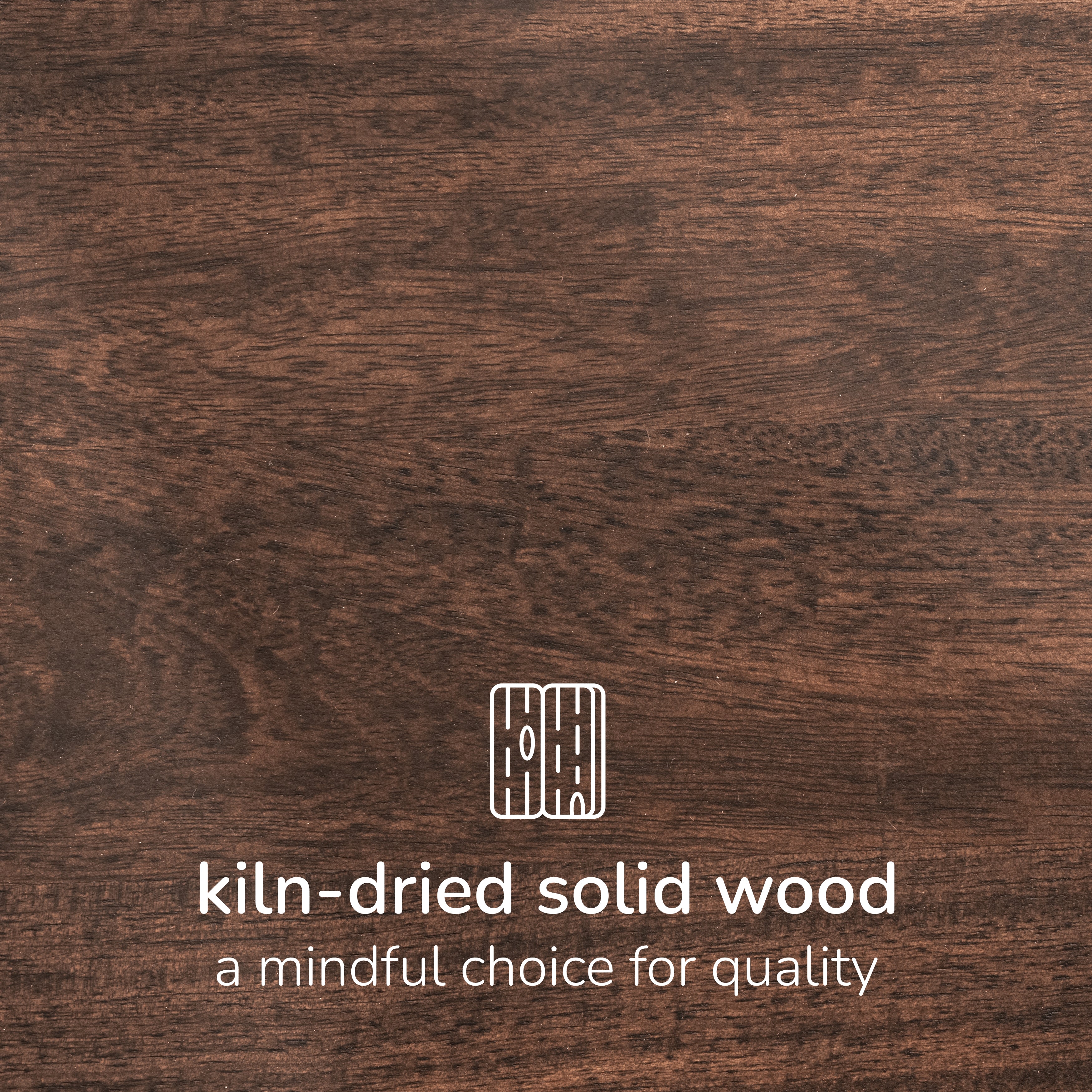 Olive Solid Wood Side Table - Espresso